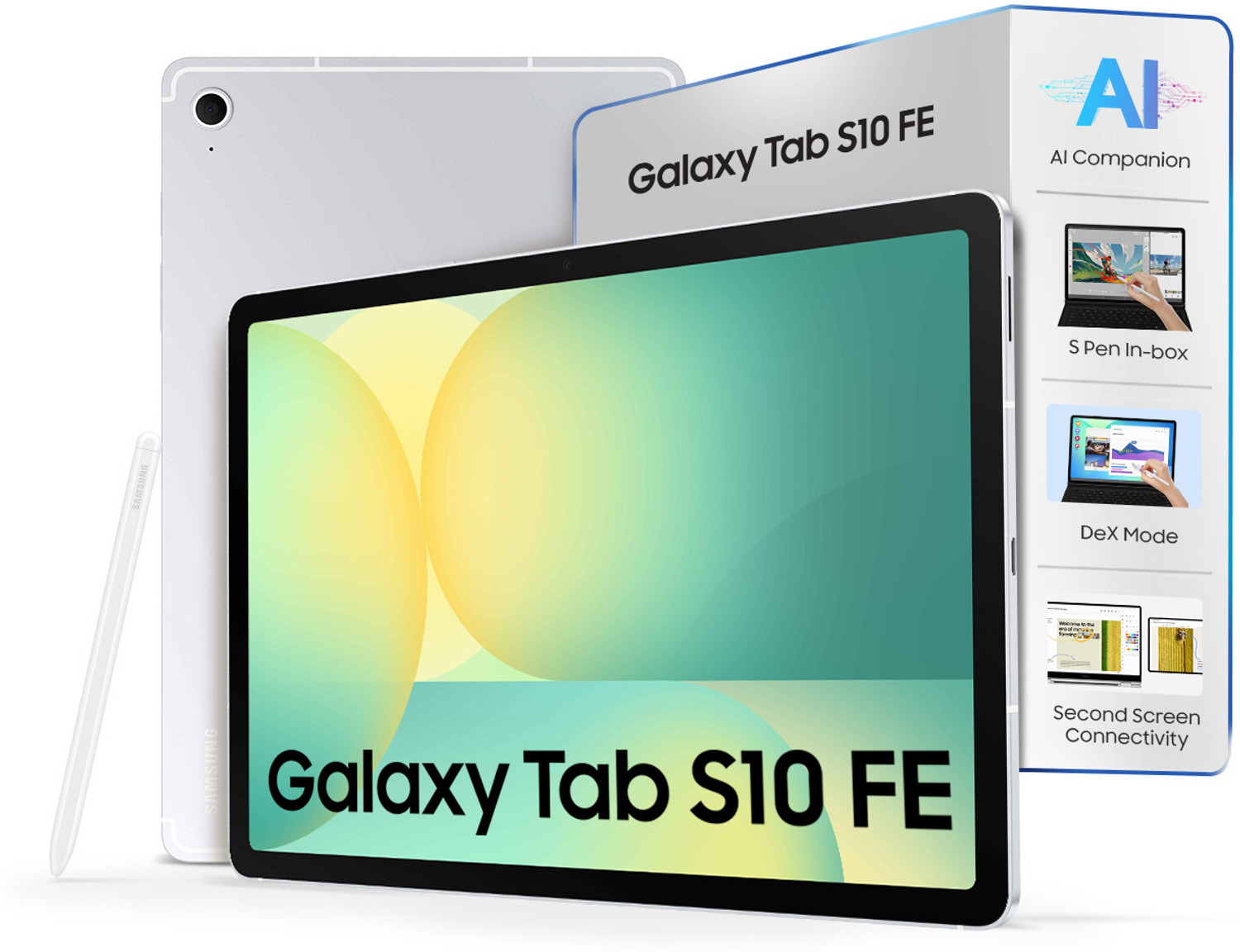 Image of Samsung Galaxy Tab S10 FE With S Pen 12 GB RAM 256 GB ROM 10.9 inch with Wi-Fi+5G Gaming Exynos 1580 Tablet (Silver)