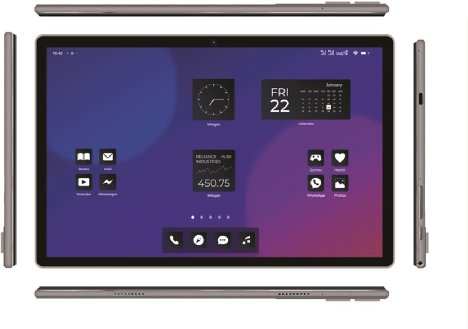 Image of DOMO SL40 2C 4 GB RAM 32 GB ROM 10.1 inch with 4G MTK 6750 A53 64 bit Octa Core Processor running @ 2.5GHz (1.5GHz QuadCore + 1GHz QuadCore) Tablet (Grey)