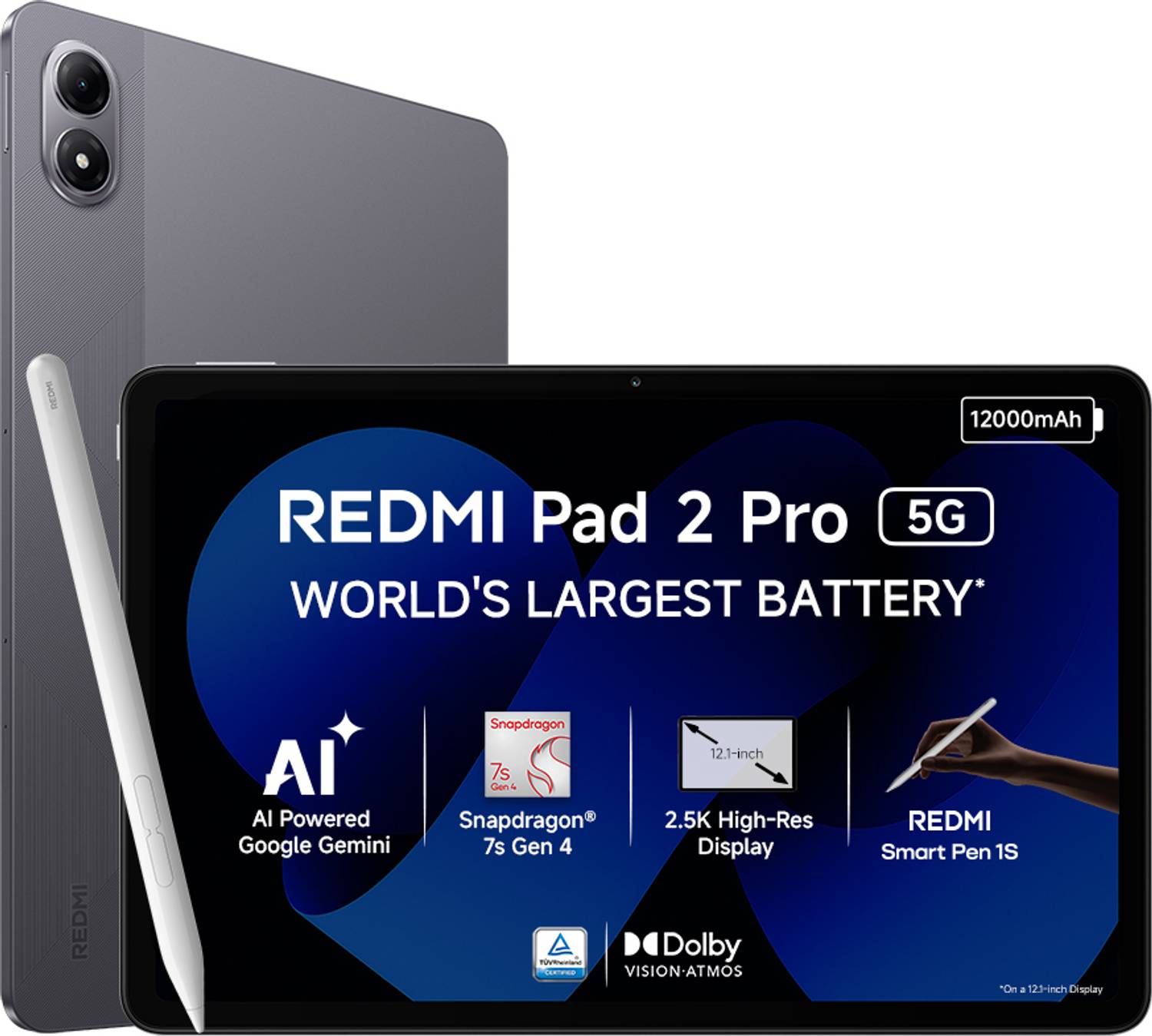 Redmi Pad 2 Pro 5G 8GB 256GB 12.1 inch 4 Tablets - Image 1