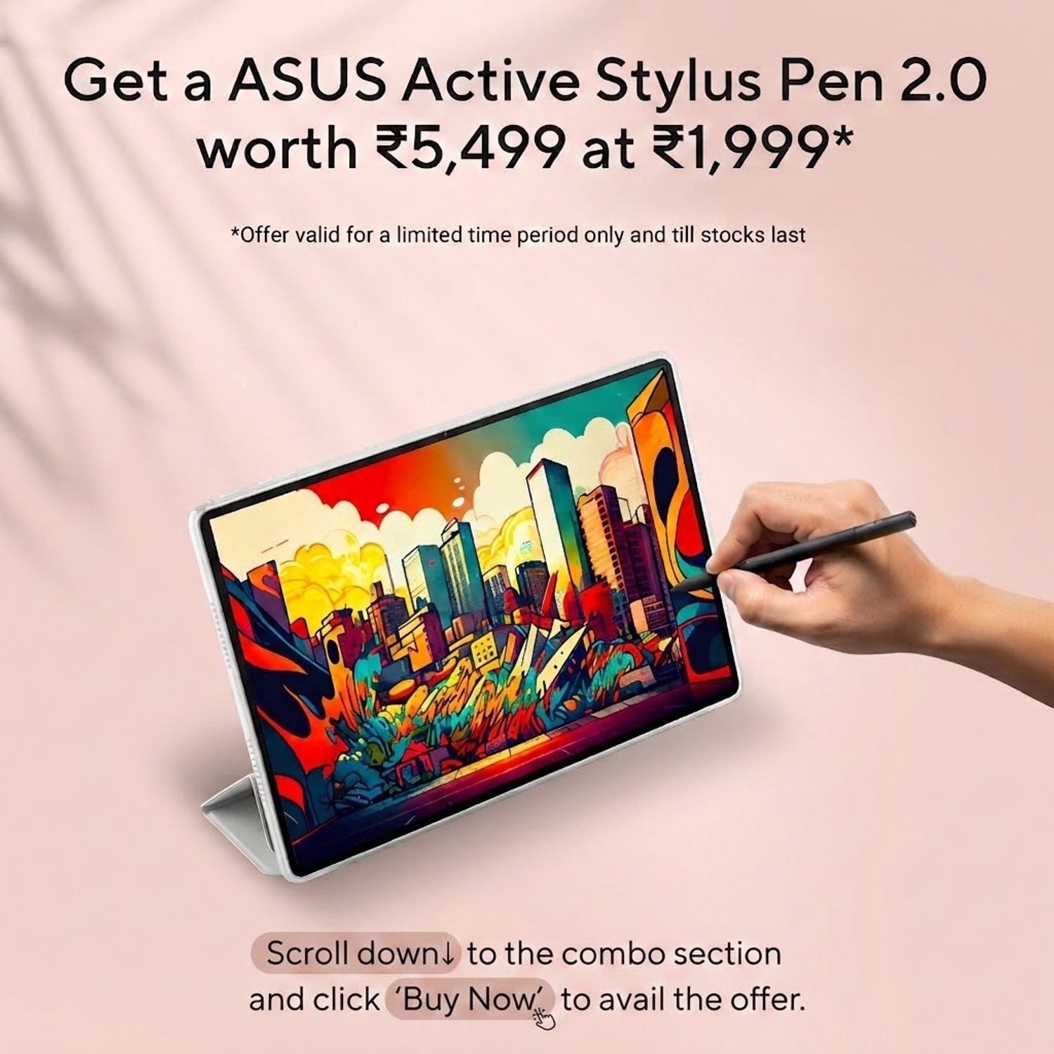 Image of ASUS Pad (12.2inch) 2.8K 2000Nits OLED, MediaTek D8300, 8 GB RAM 128 GB ROM 12.2 inch with Wi-Fi Only Tablet (Pure White)