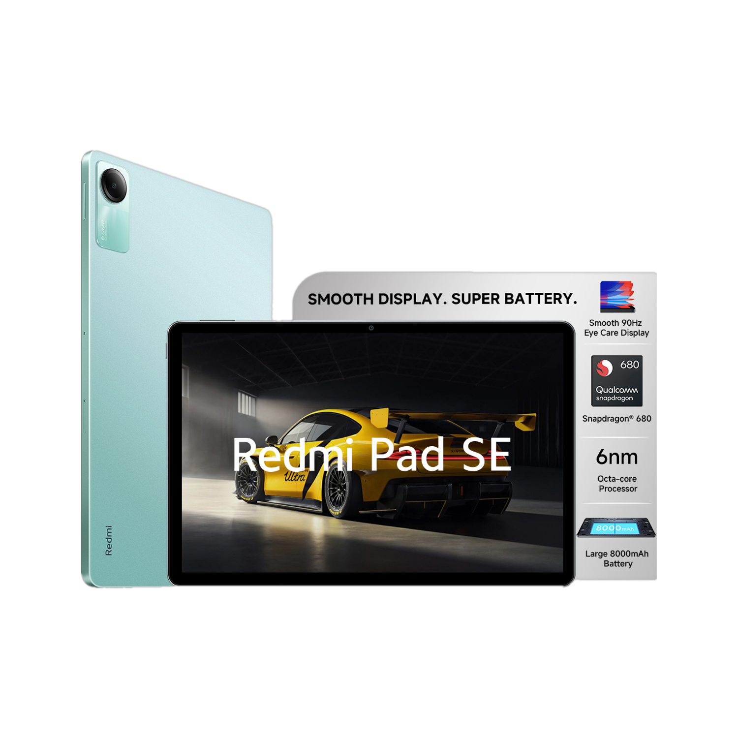 REDMI  Pad SE 6 GB RAM 128 GB ROM 11.0 inch with Wi-Fi Only Gaming Qualcomm Snapdragon 680 Tablet (Mint Green)