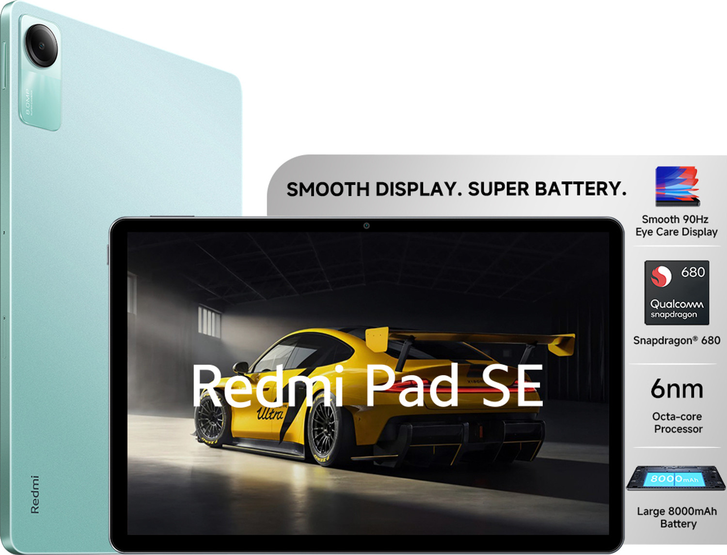 Image of REDMI Pad SE 6 GB RAM 128 GB ROM 11.0 inch with Wi-Fi Only Qualcomm Snapdragon 680 Tablet (Mint Green)