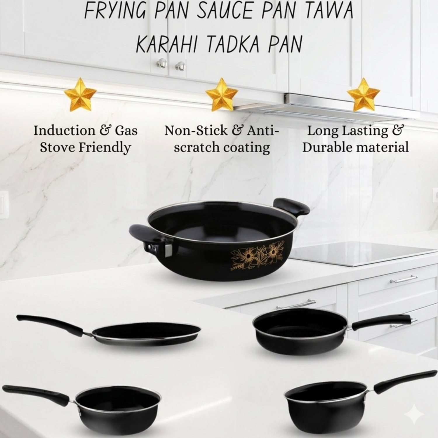 Image of Jainpet Fry Pan 22 cm diameter 5 L capacity