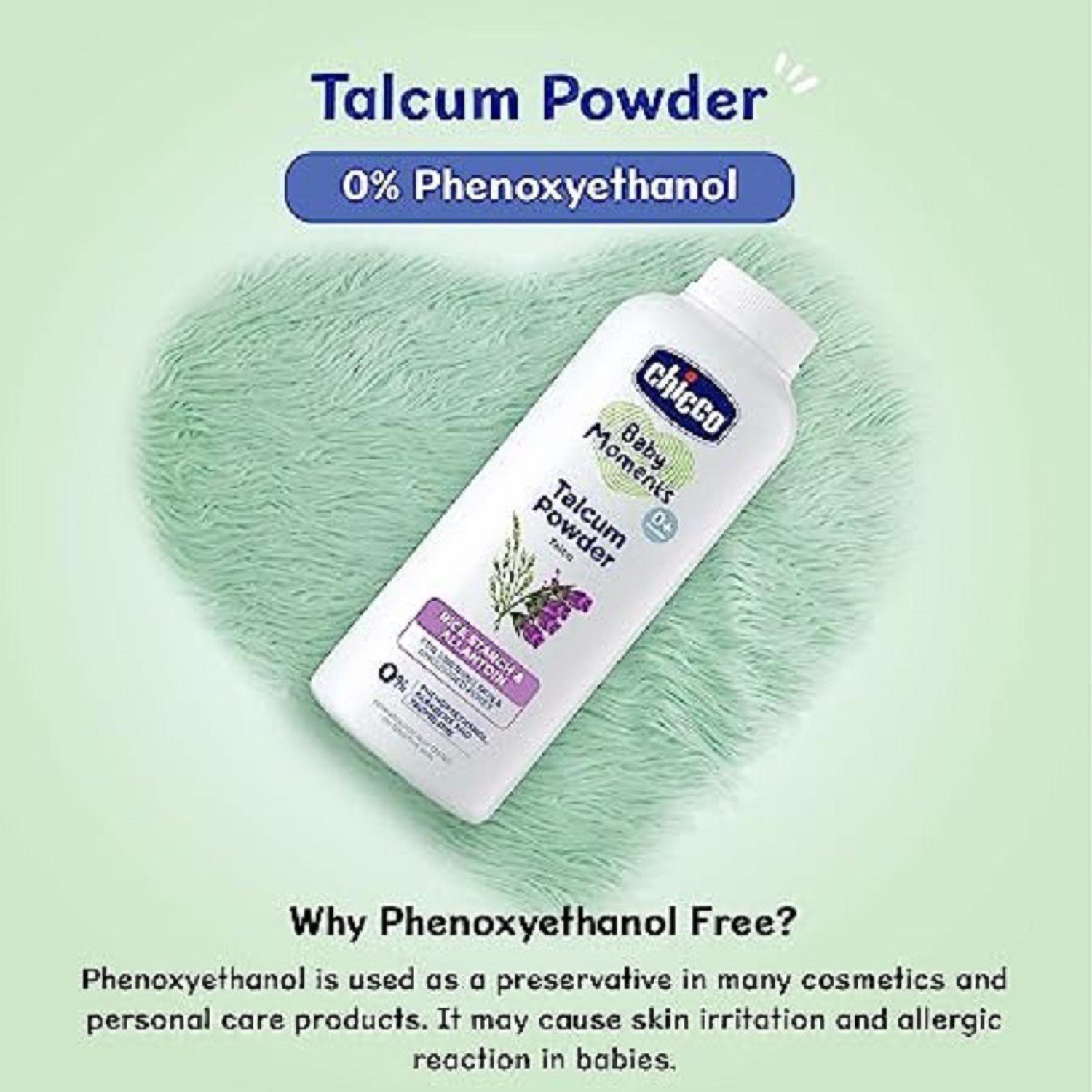 Image of Chicco Baby Moments Talcum Powder with Natural Ingredients(Pack of 300 gm) (300 g)
