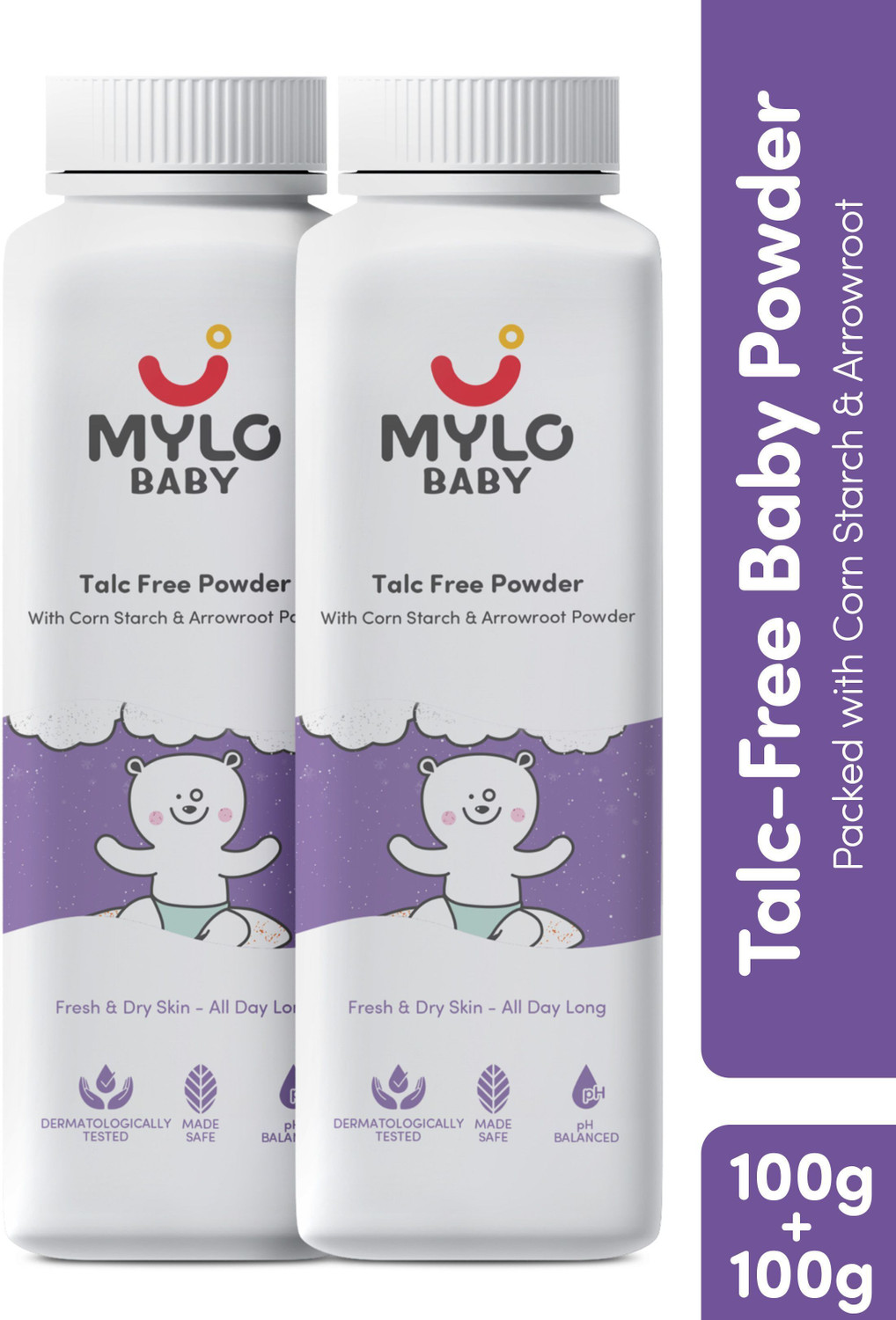 Image of MYLO Baby Talc Free Powder for Kids | Made Safe Australia Certified