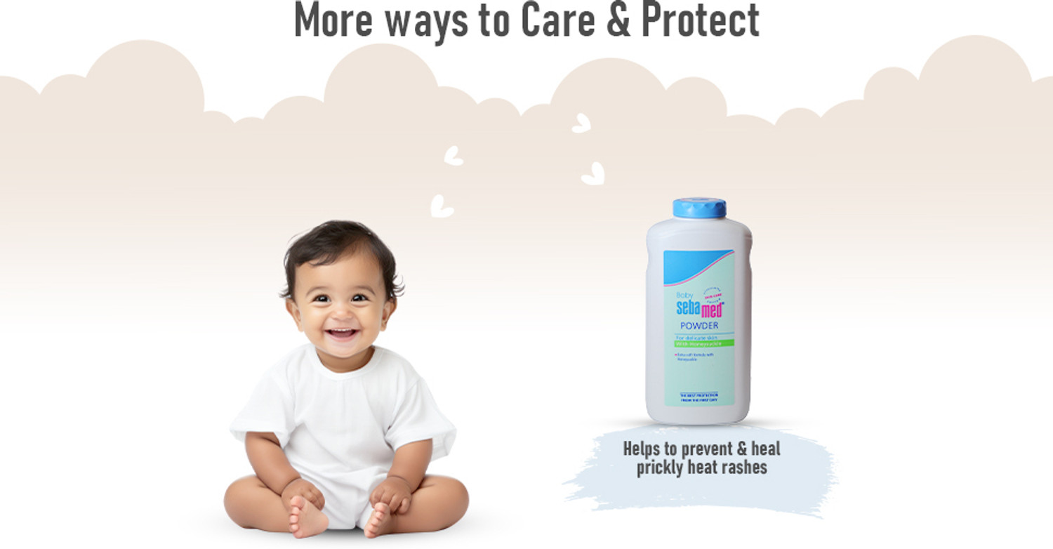 Image of Sebamed Baby Powder with Honeysuckle|Ideal for prickly heat rashes