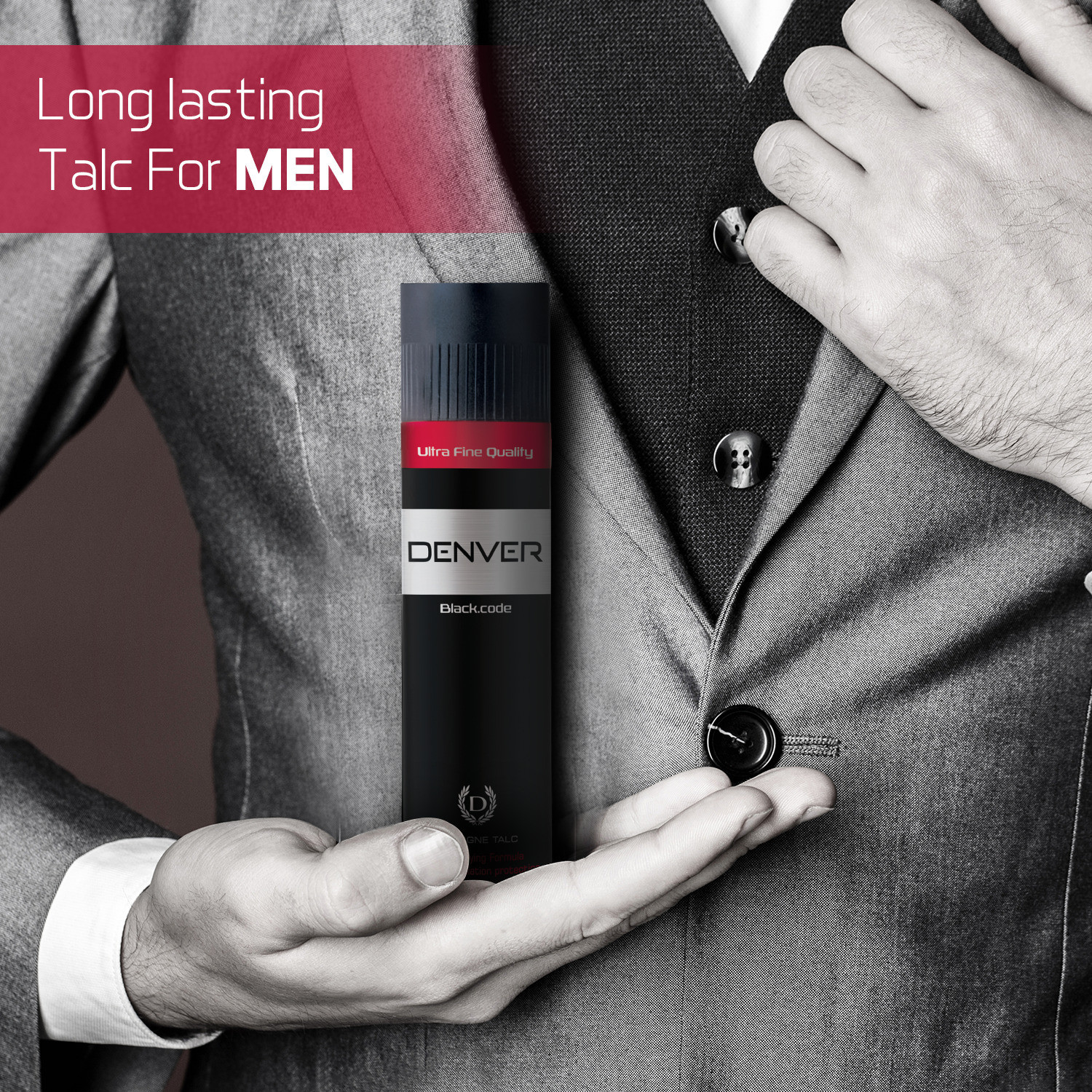 Image of DENVER Black.code Cologne Body Talc (100g x 4)