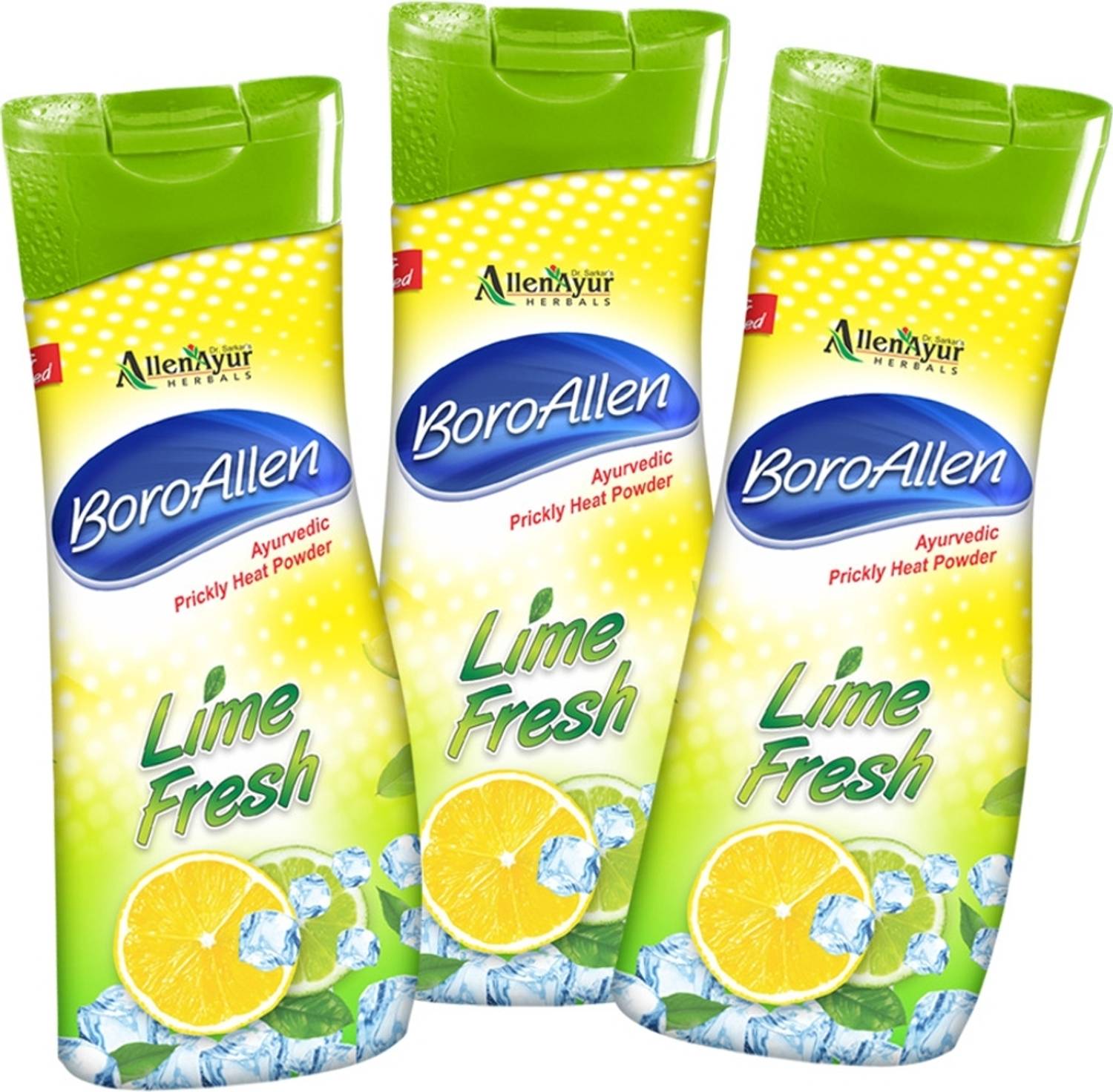 BoroAllen Prickly Heat Powder Lime Fresh