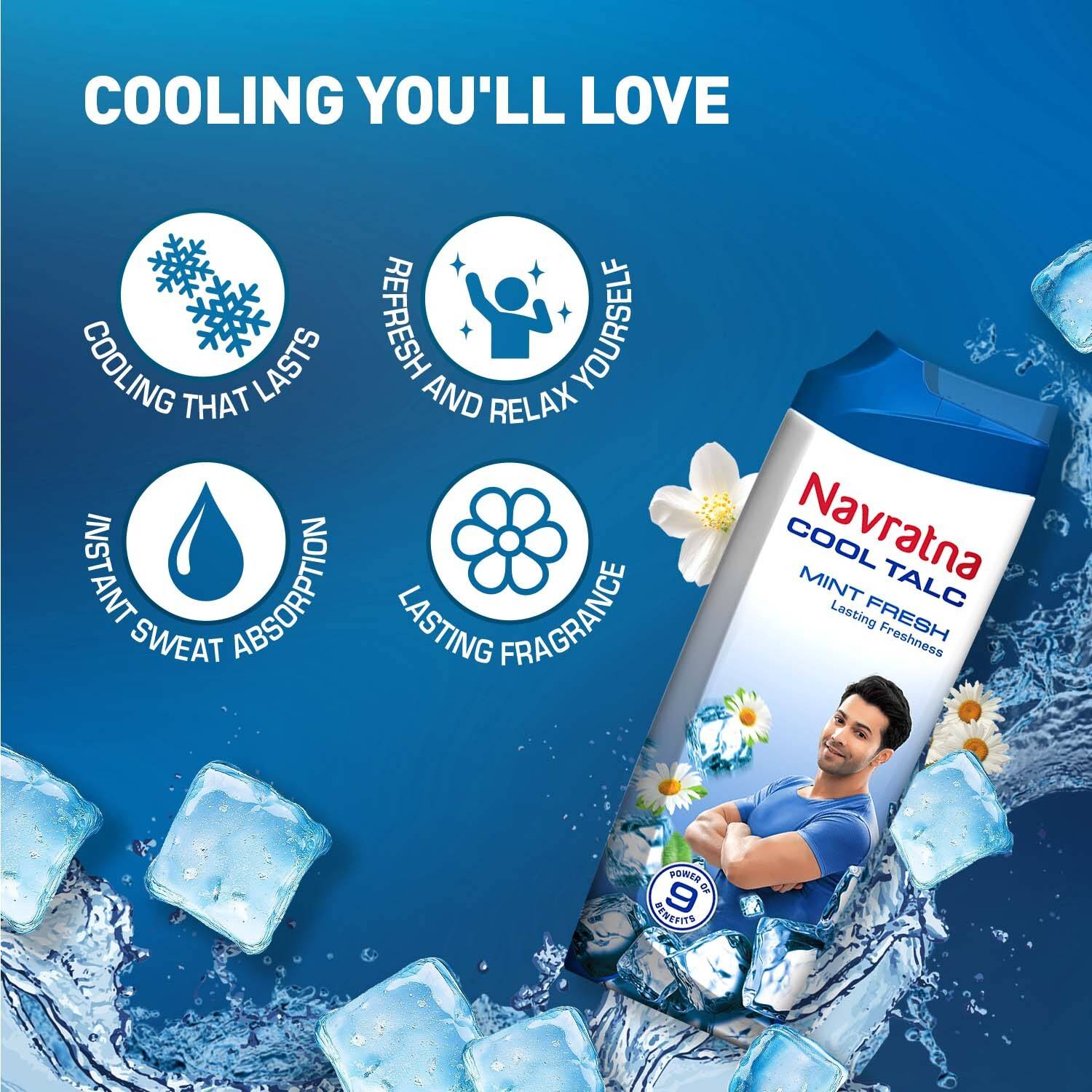 Navratna Mint Fresh Cool Talc - Image 5