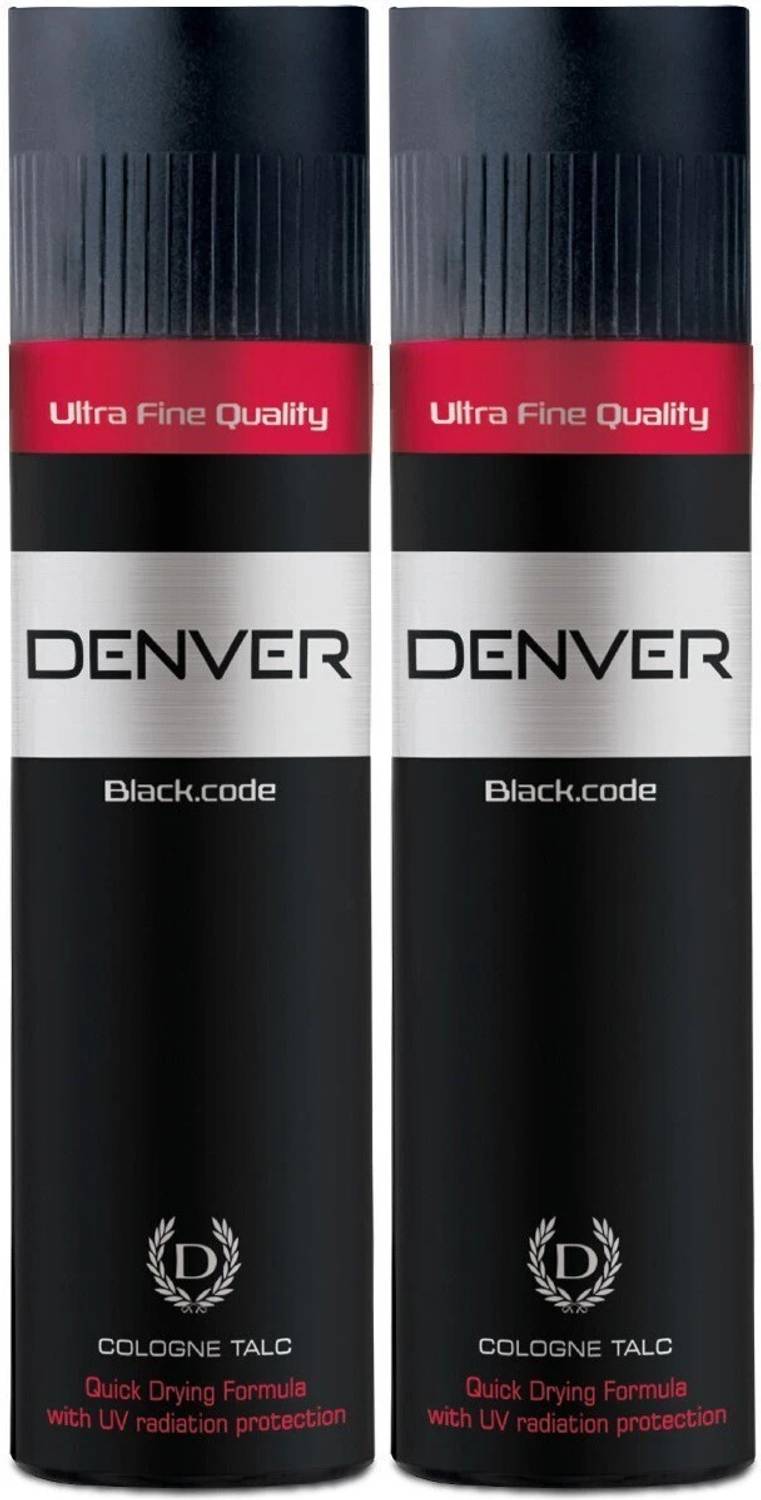 DENVER Black Code Cologne Talc Combo (Pack of 2) (2 x 100 g)