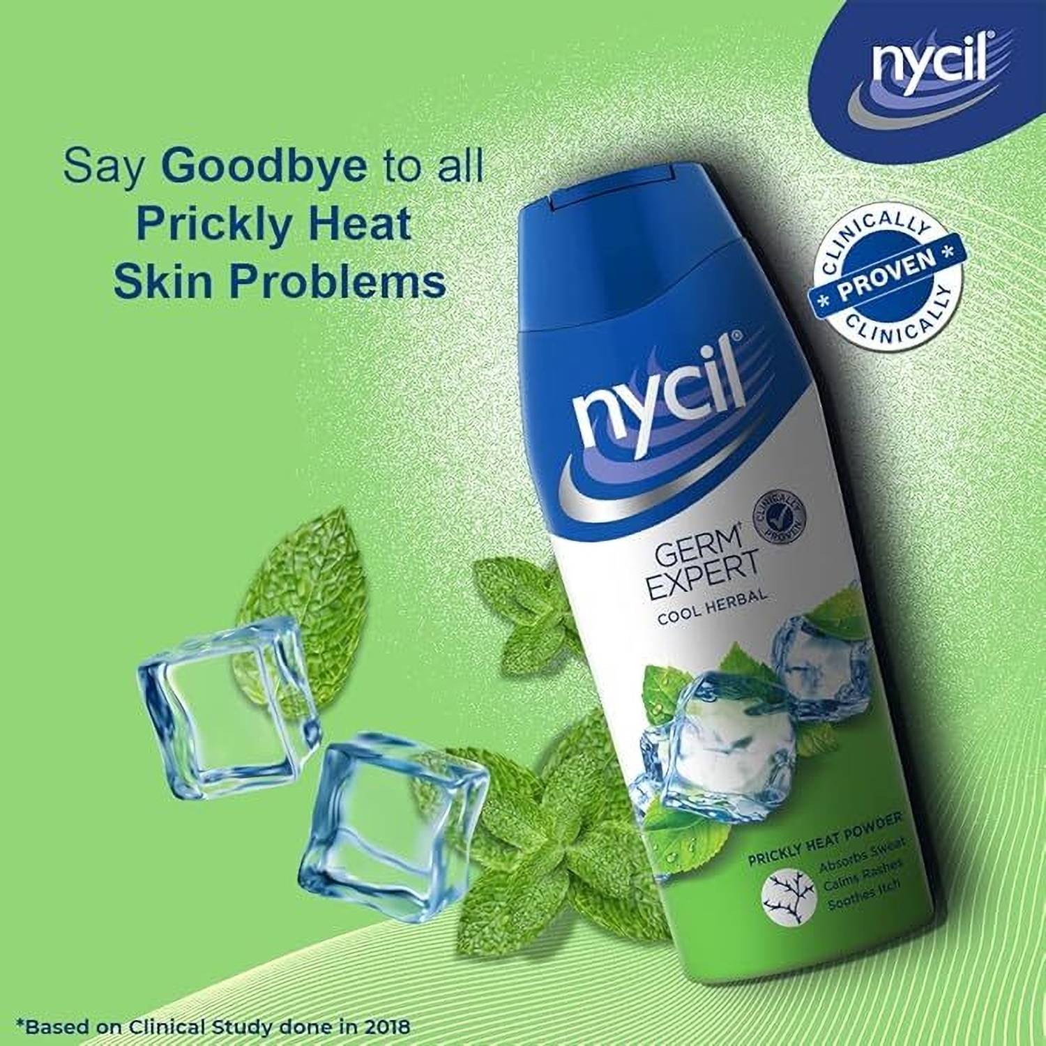 NYCIL Cool Herbal Talcum Powder 150gm + 60gm Free - Image 1