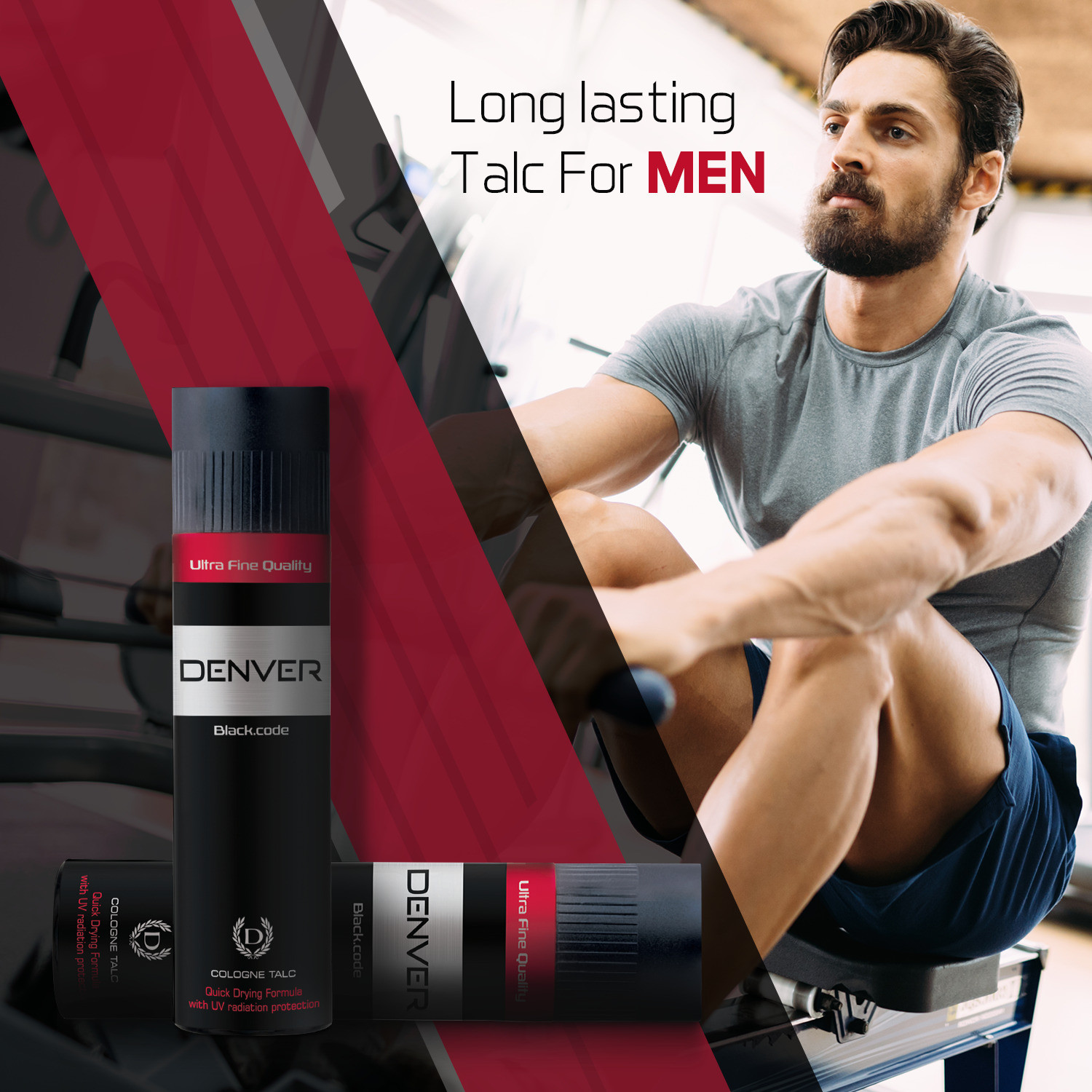 Image of DENVER Black.code Cologne Body Talc (100g x 4)