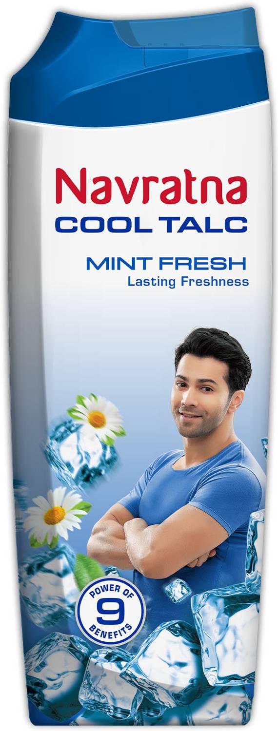 Navratna Mint Fresh Cool Talc - Image 1