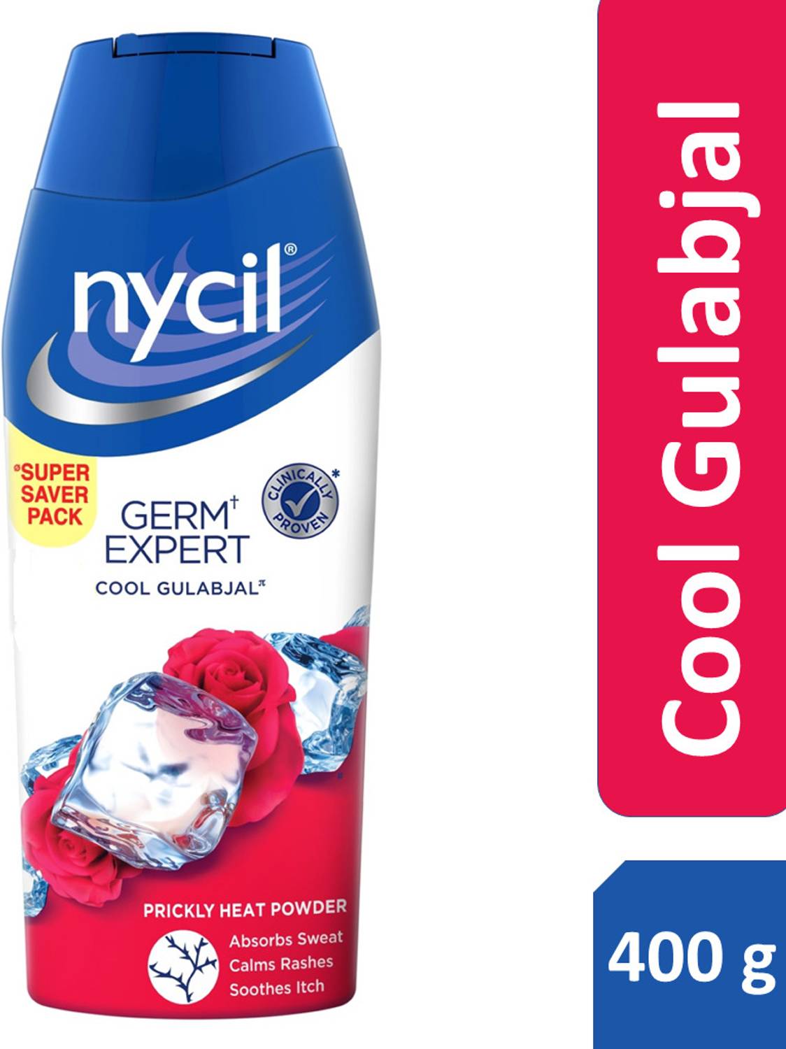 NYCIL Germ Expert Cool Gulabjal Prickly Heat & Cooling (400 g)