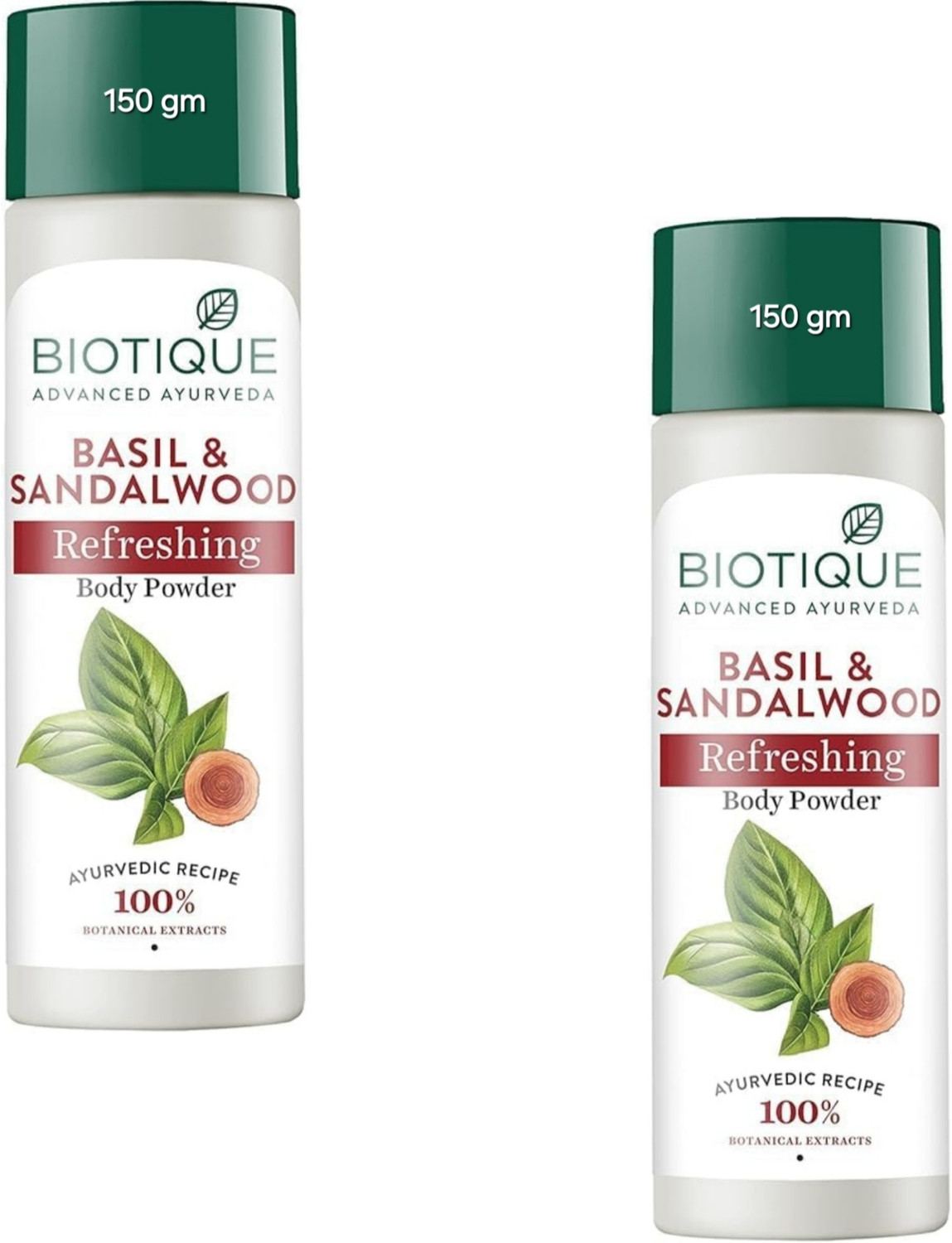 Image of BIOTIQUE BASIL & SANDALWOOD REFRESHING BODY POWDER 150 G #2