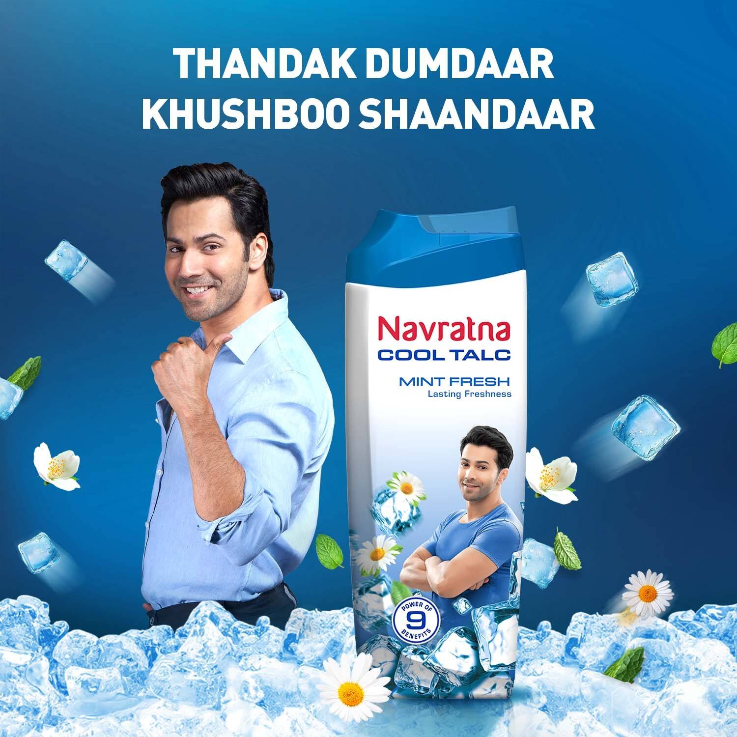 Navratna Mint Fresh Cool Talc - Image 3