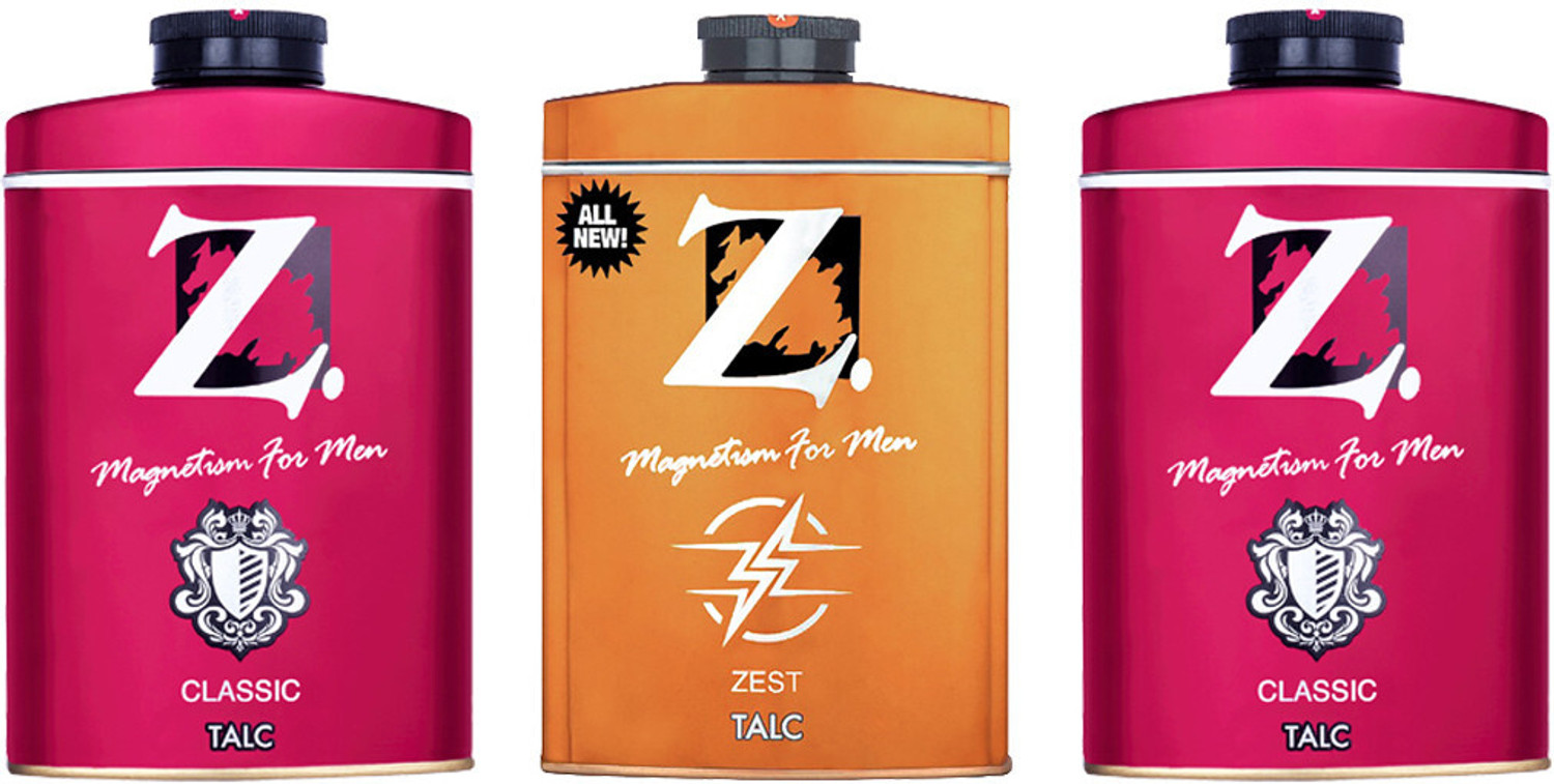 Z - Magnetism for Men 2 Classic, 1 Zest Talcum Powder