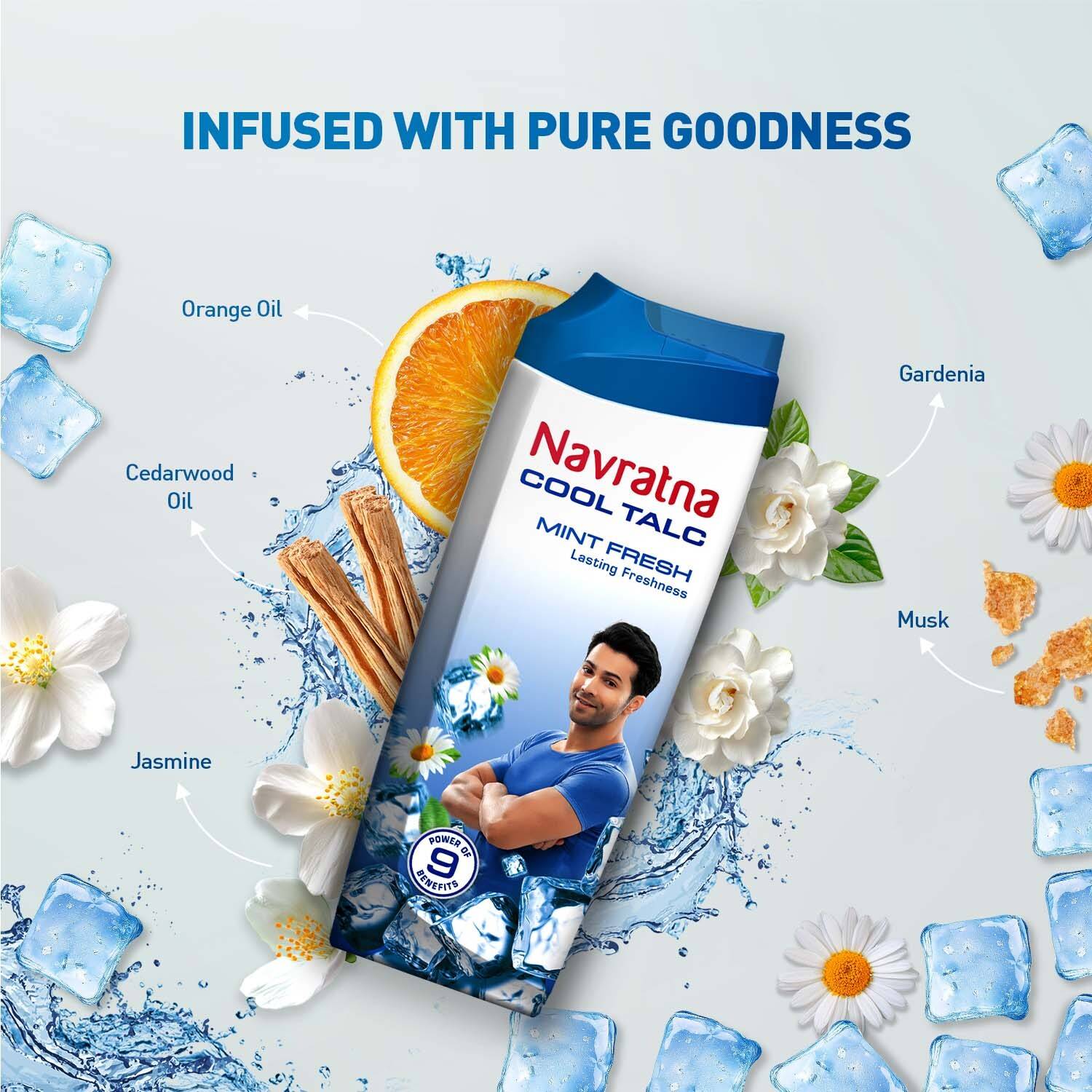 Navratna Mint Fresh Cool Talc - Image 4