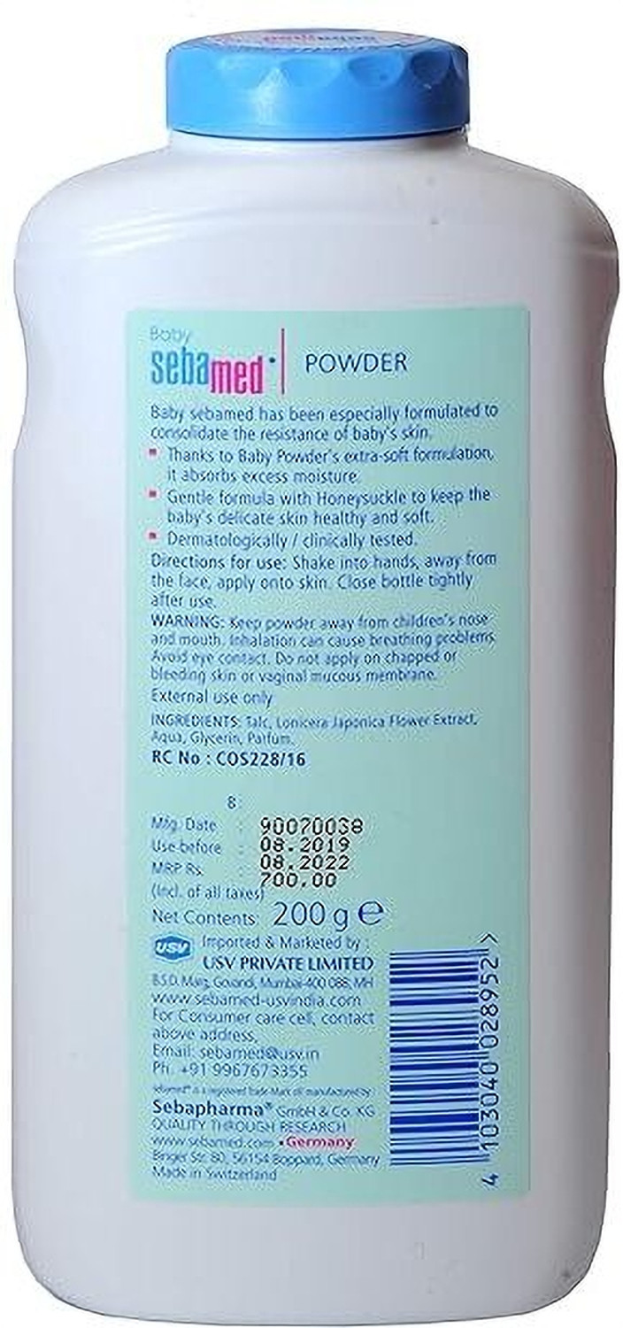 Image of Sebamed Baby Powder with Honeysuckle|Ideal for prickly heat rashes