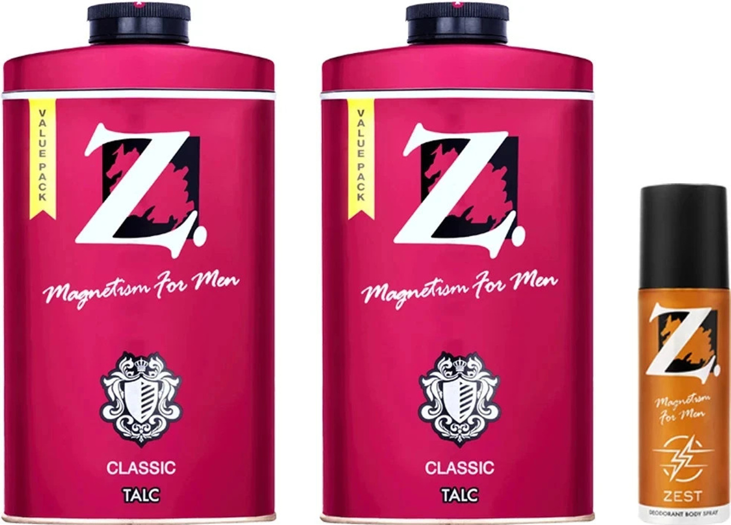 Z - Magnetism for Men Classic Zest Deodorant & Talc l 250g Combo