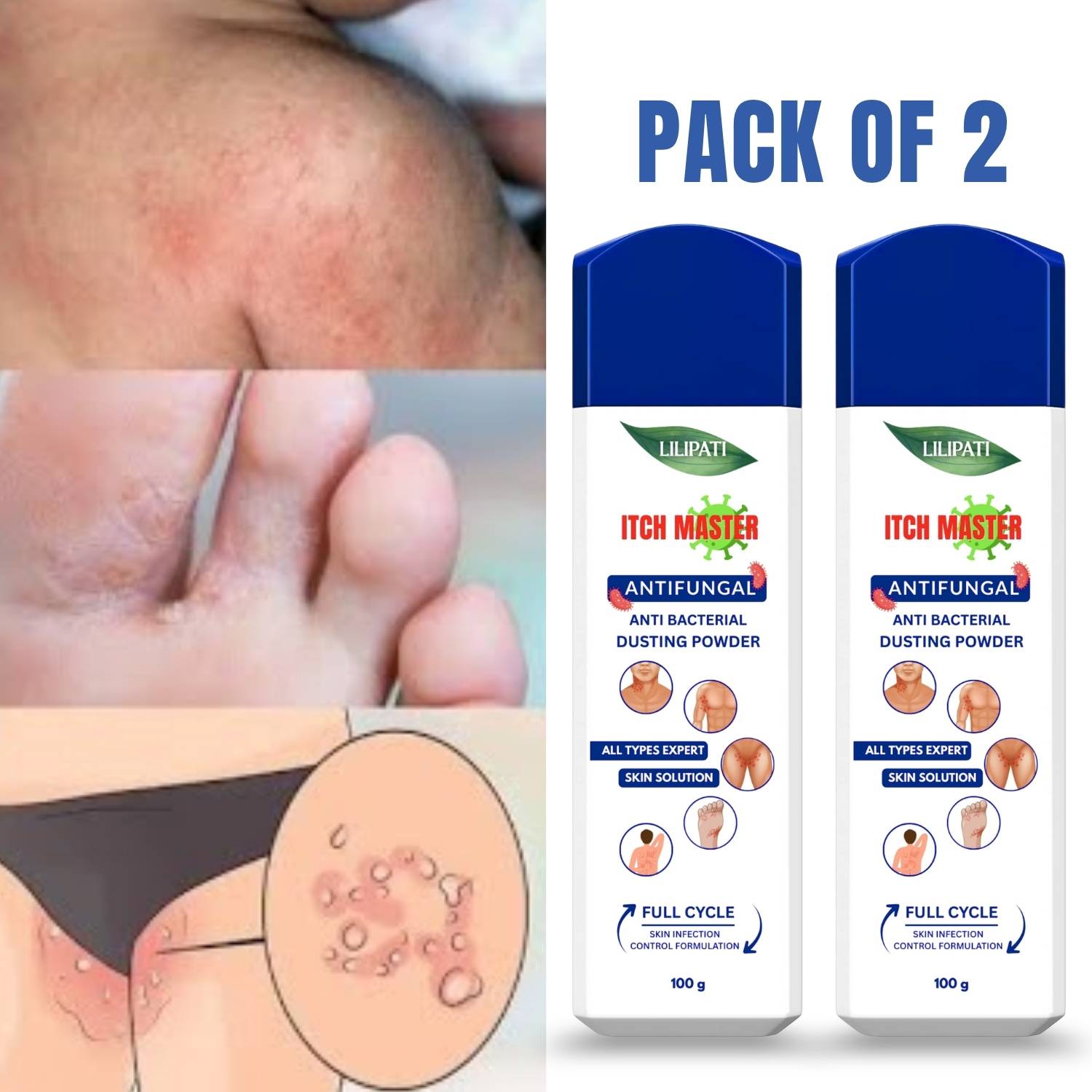 LILIPATI Anti Itching Powder for Skin & Fungal Itch Relief for Me