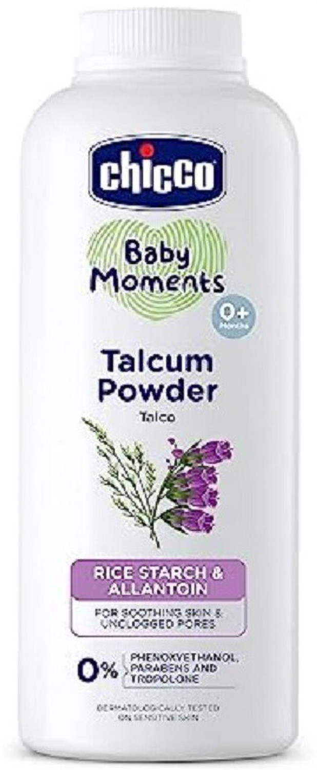 Image of Chicco Baby Moments Talcum Powder with Natural Ingredients(Pack of 300 gm) (300 g)