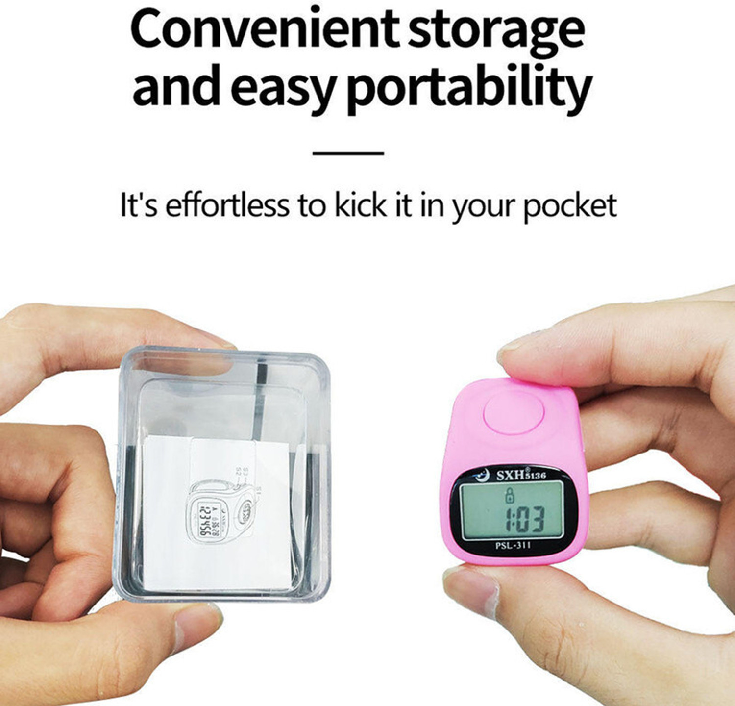 Image of TodayAndCo Chanting Counter LED Lamp Manual Ring Type Luminous Digital Display Electronic Digital Tally Counter