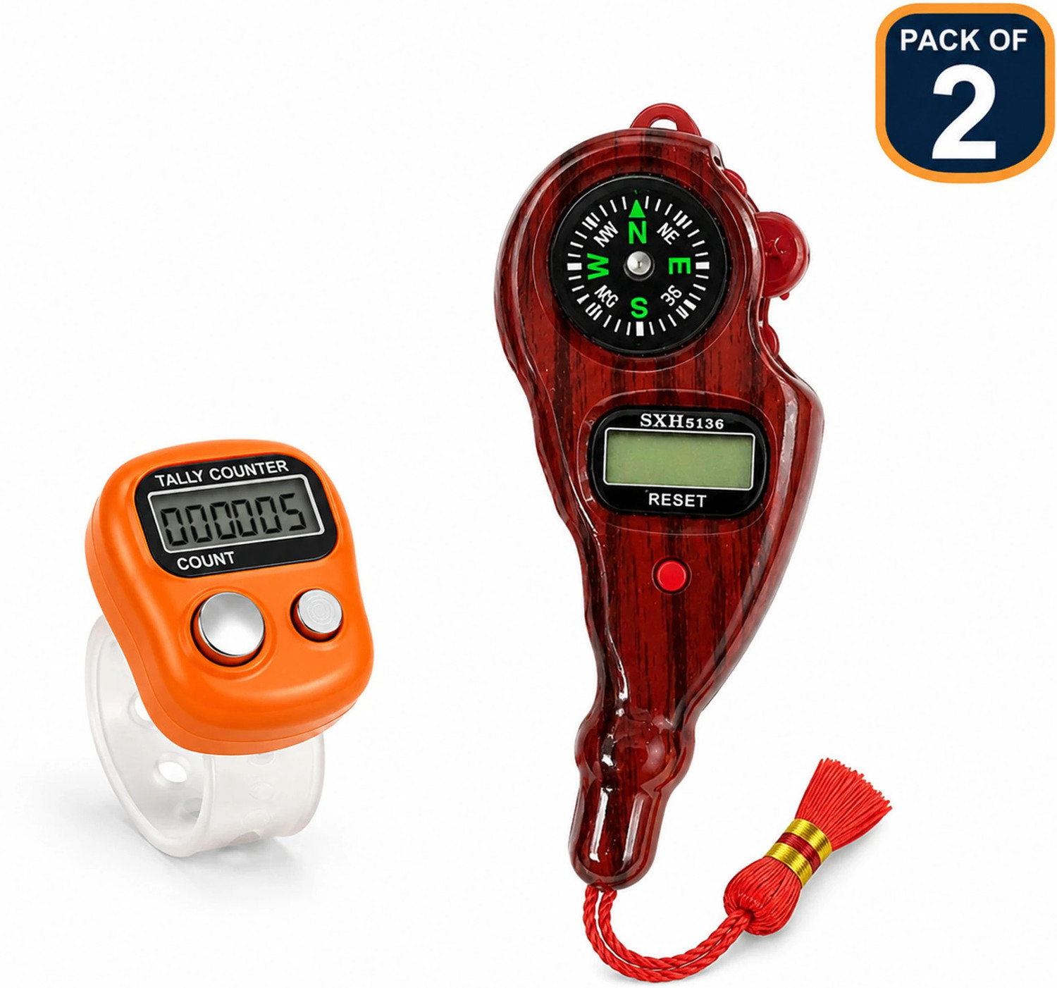 Image of portible Digital Tasbih Counter Pack of 2 Digital Tally Counter