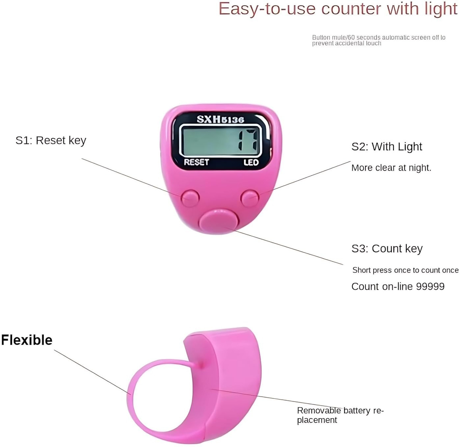 Image of portible Jaap Mala Hand Tally Counter Digital Tally Counter (Pack of 2) Digital Tally Counter