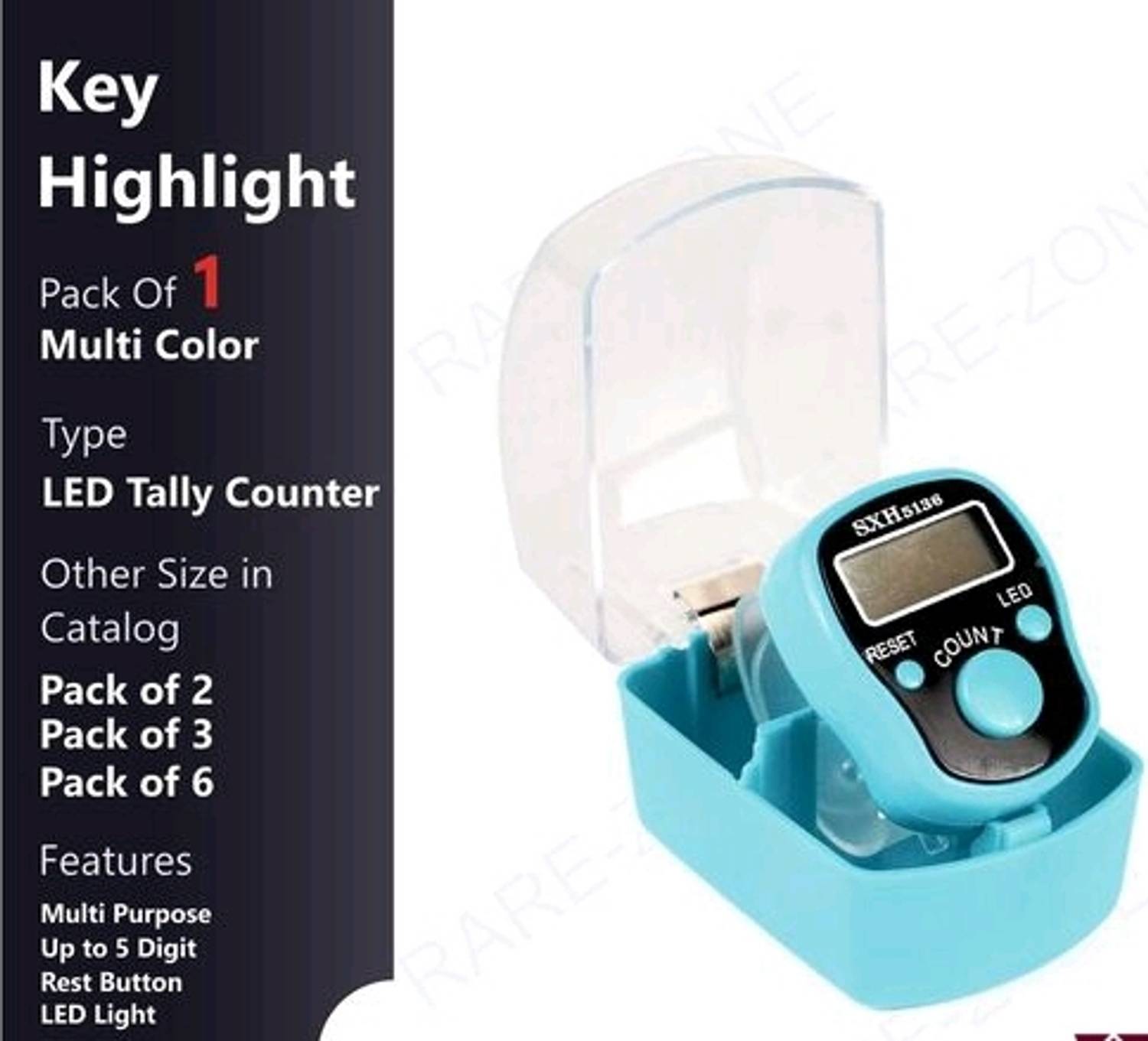 Barkati UmpireScorerCoach orJaapTasbeehCountr(AssortedColors)LEDWithCase Digital Tally Counter