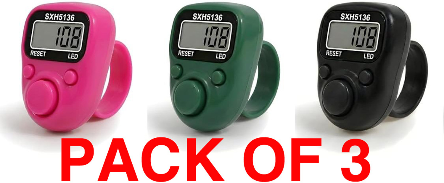 Image of Aim Emporium Mini Finger Hand Tally Counter With Led Light Digital Tally Counter (Pack of 3) Digital Tally Counter