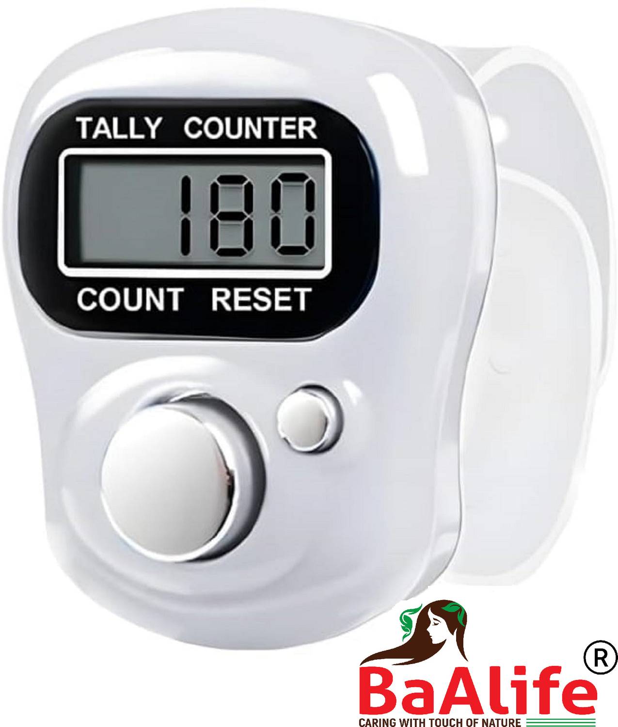 BaAlife Finger Jaap Counter Portable Hand Finger Counting Machine Digital Tally Counter