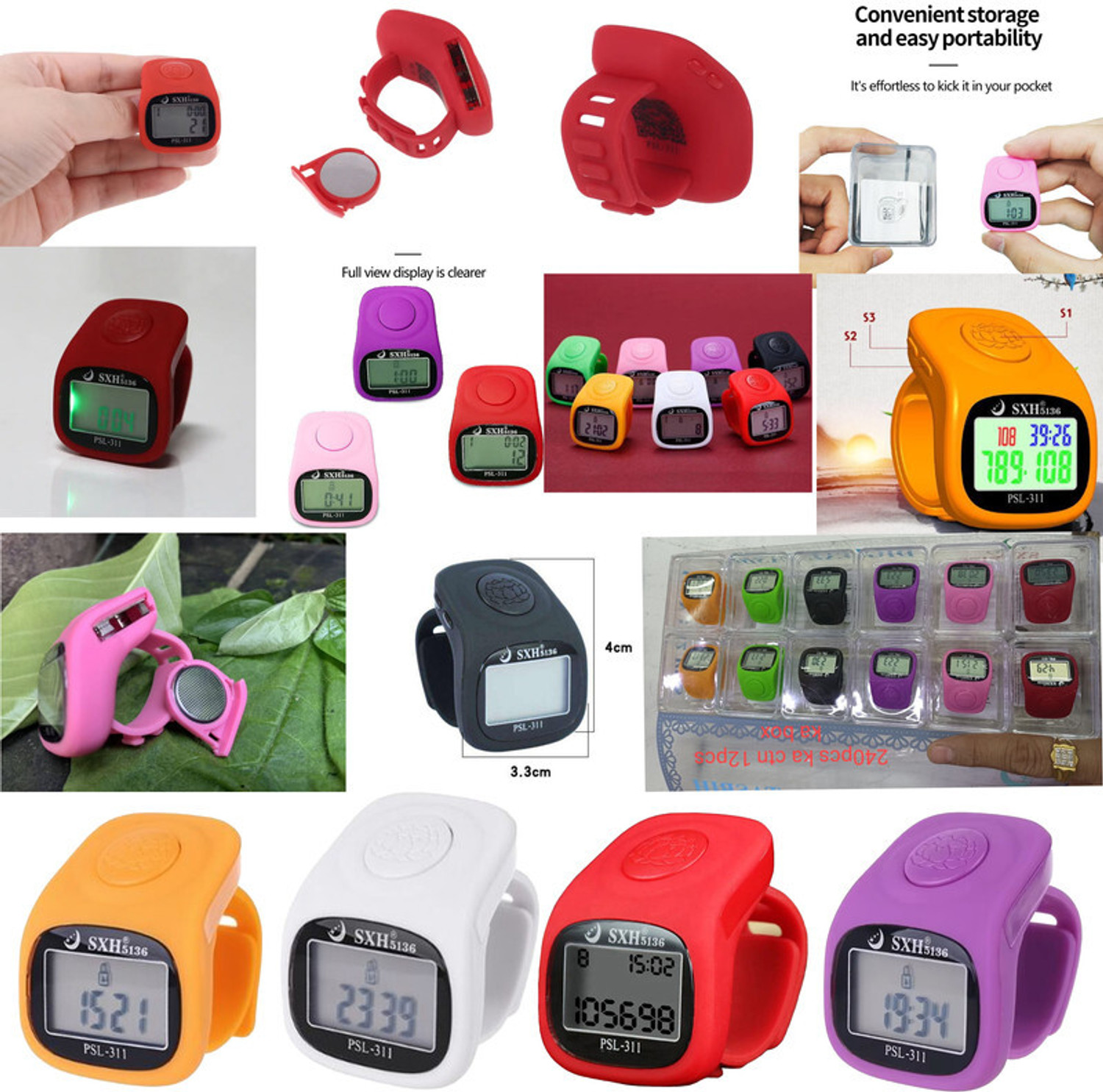 Image of TodayAndCo Chanting Counter LED Lamp Manual Ring Type Luminous Digital Display Electronic Digital Tally Counter
