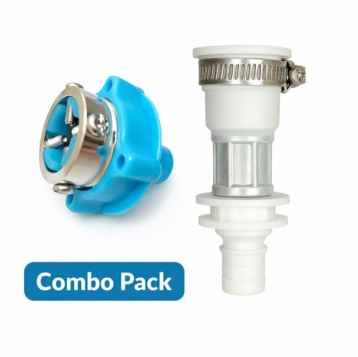 Image of Siana Faucet Water Connector Inlet Pipe Combo Pack Of 2 Washing Machine Tap Adapter