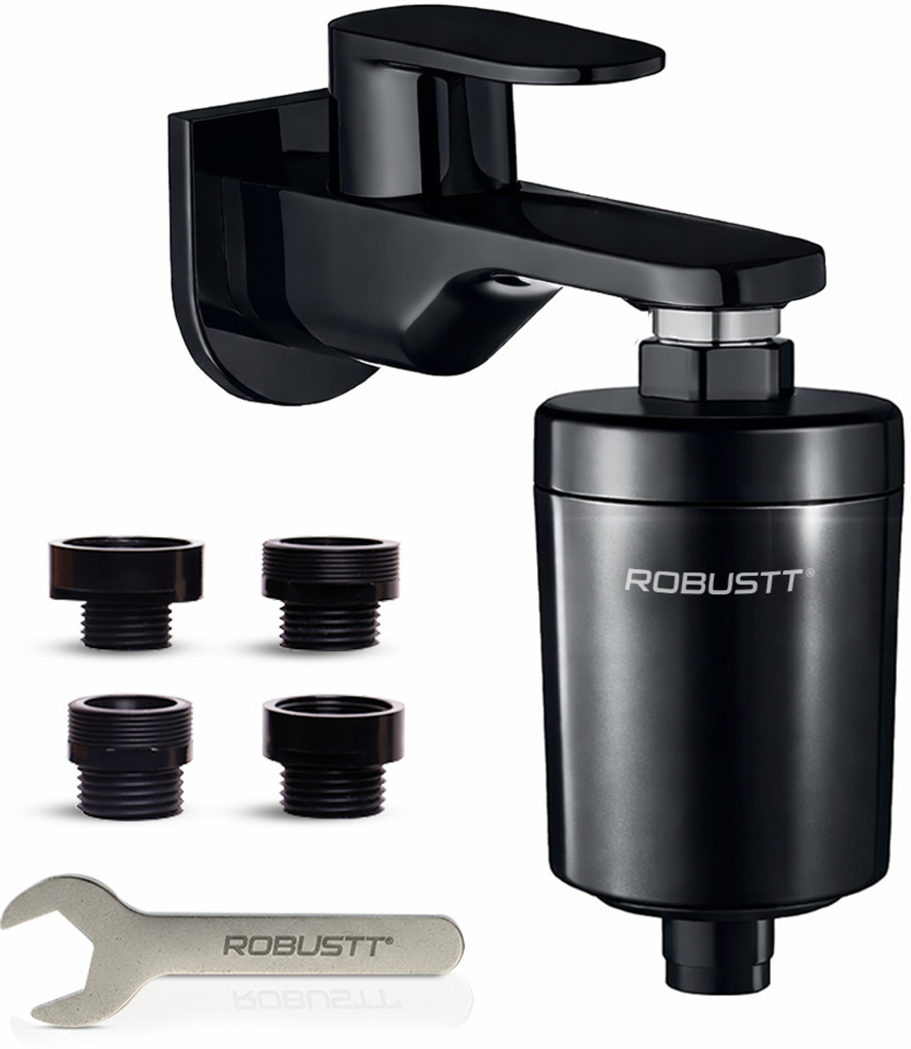 Image of Robustt Zyra+ 20-Stage Shower Cleaner | Reduces Hair Fall for (Municipal /Metro Aqua) Tap Mount Water Filter