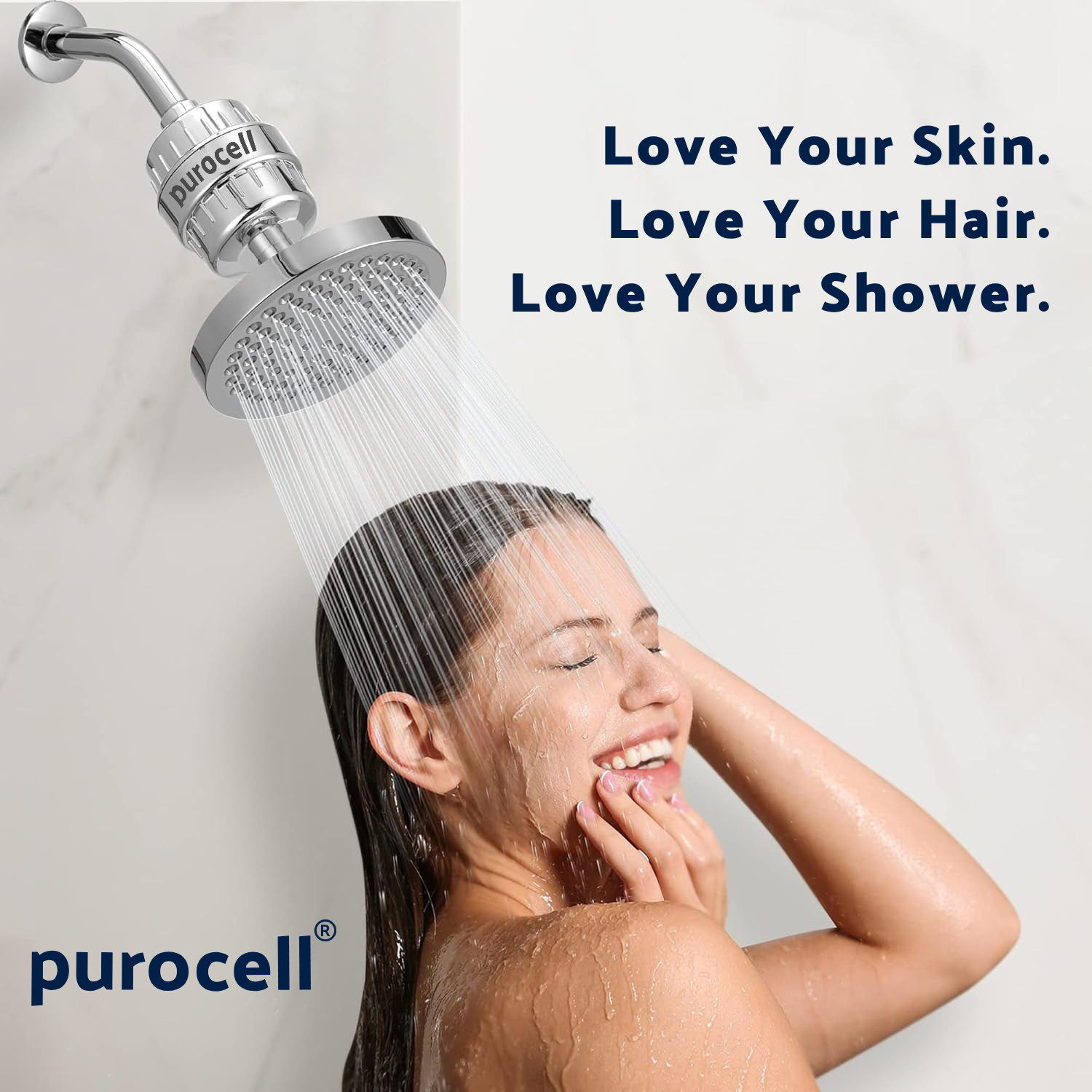Image of Purocell 24 Stage Shower filter water softener for hard water, shower filter softner Tap Mount Water Filter