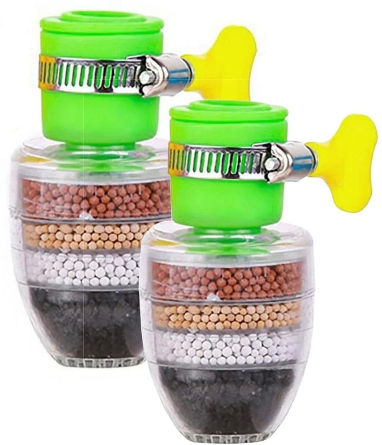 Image of Flaner Activated Carbon Faucet Water Filters Purifier Tap Home Kitchen (2 PCS) Tap Mount Water Filter