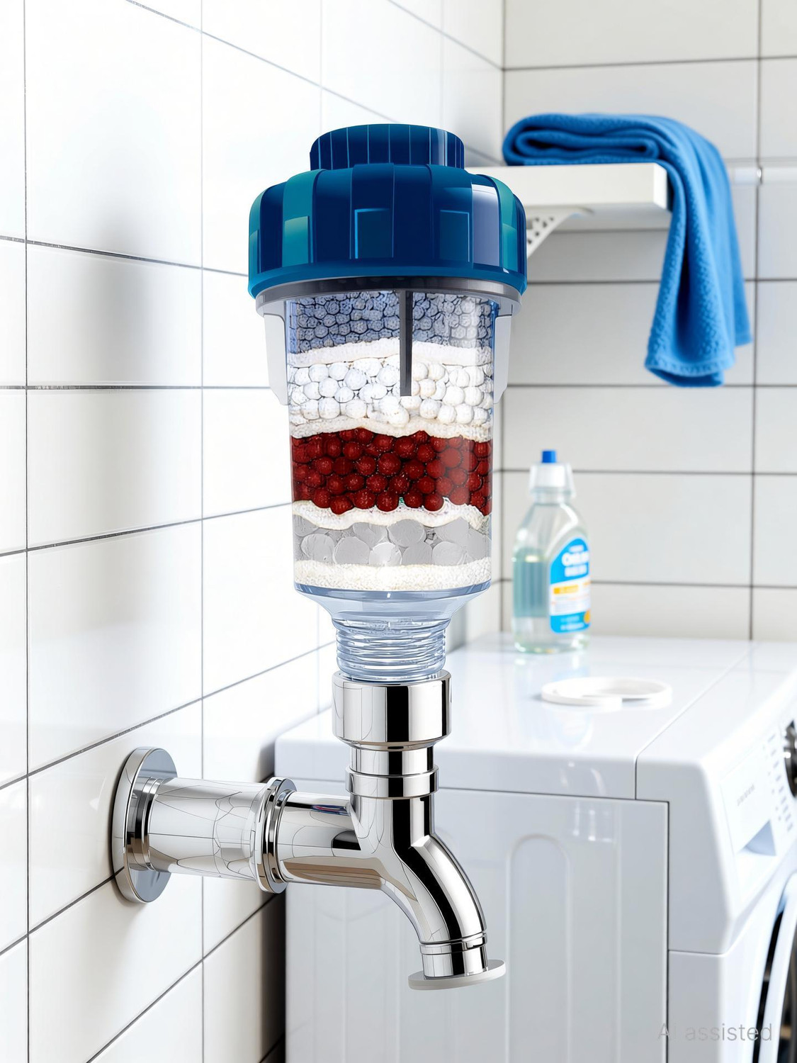 Image of Orbon Washing Machine Hard water Filter & Softener for Washing Machine Tap Mount Water Filter