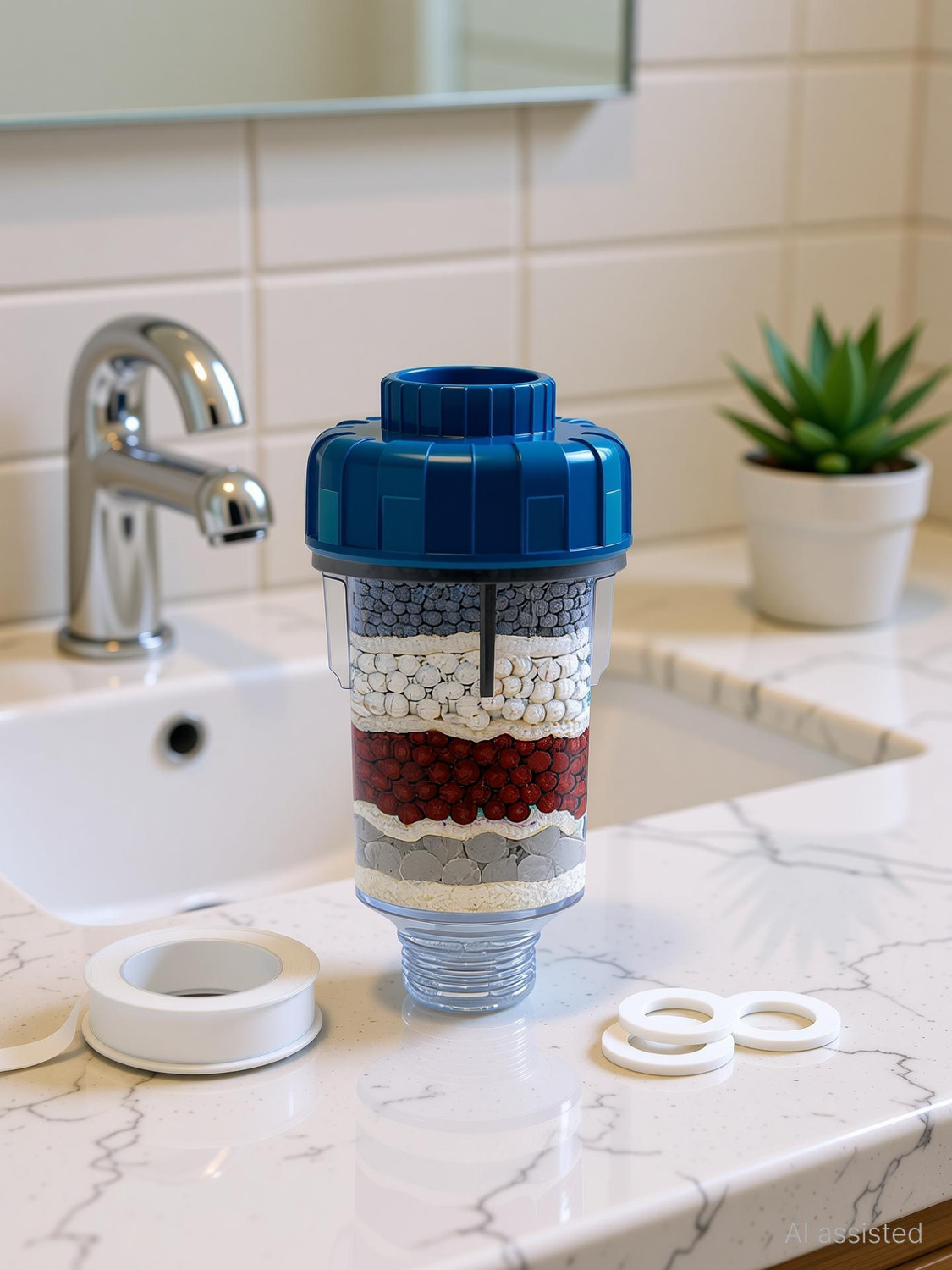 Image of Orbon Washing Machine Hard water Filter & Softener for Washing Machine Tap Mount Water Filter