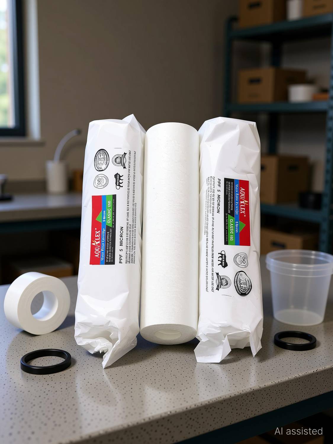 AQUALEX Pokar RO CLASSIC 100, PP SPUN PRE FILTER CARTRIDGE, 5 micron, 10 inch, 3pcs Set� Solid Filter Cartridge
