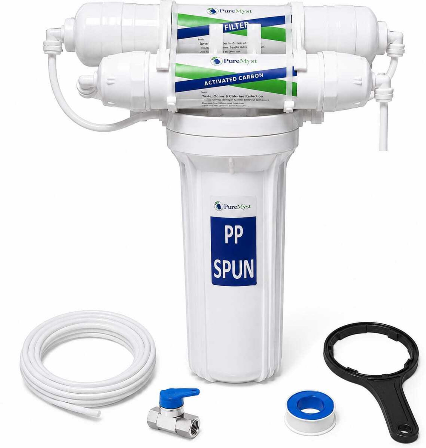 Image of PureMyst Non Electric Gravity UF Membrane Filter Kit For Drinking in Home Water Purifier Tap Mount Water Filter