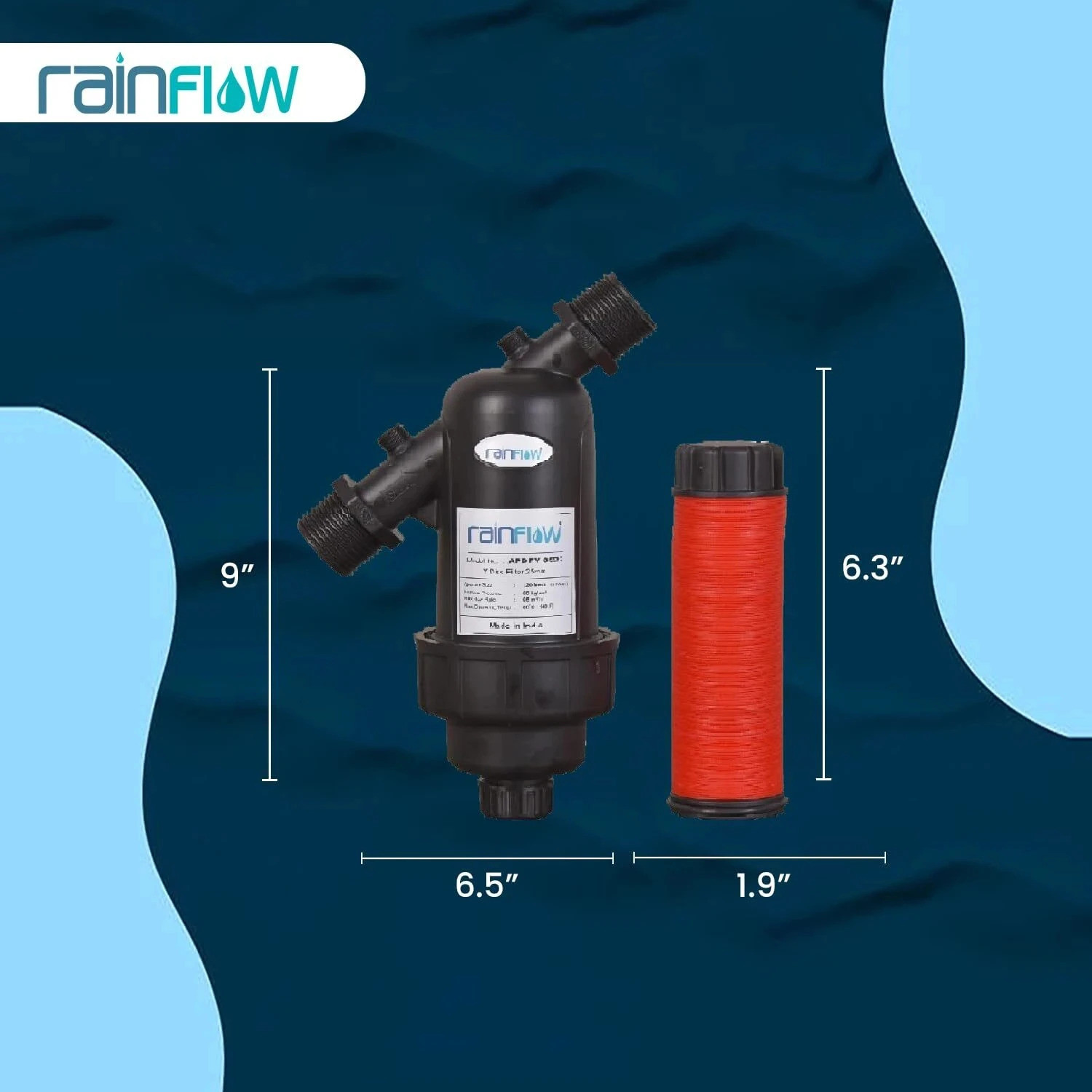 Image of Rainflow disc type tank filter-1 inch Tap Mount Water Filter