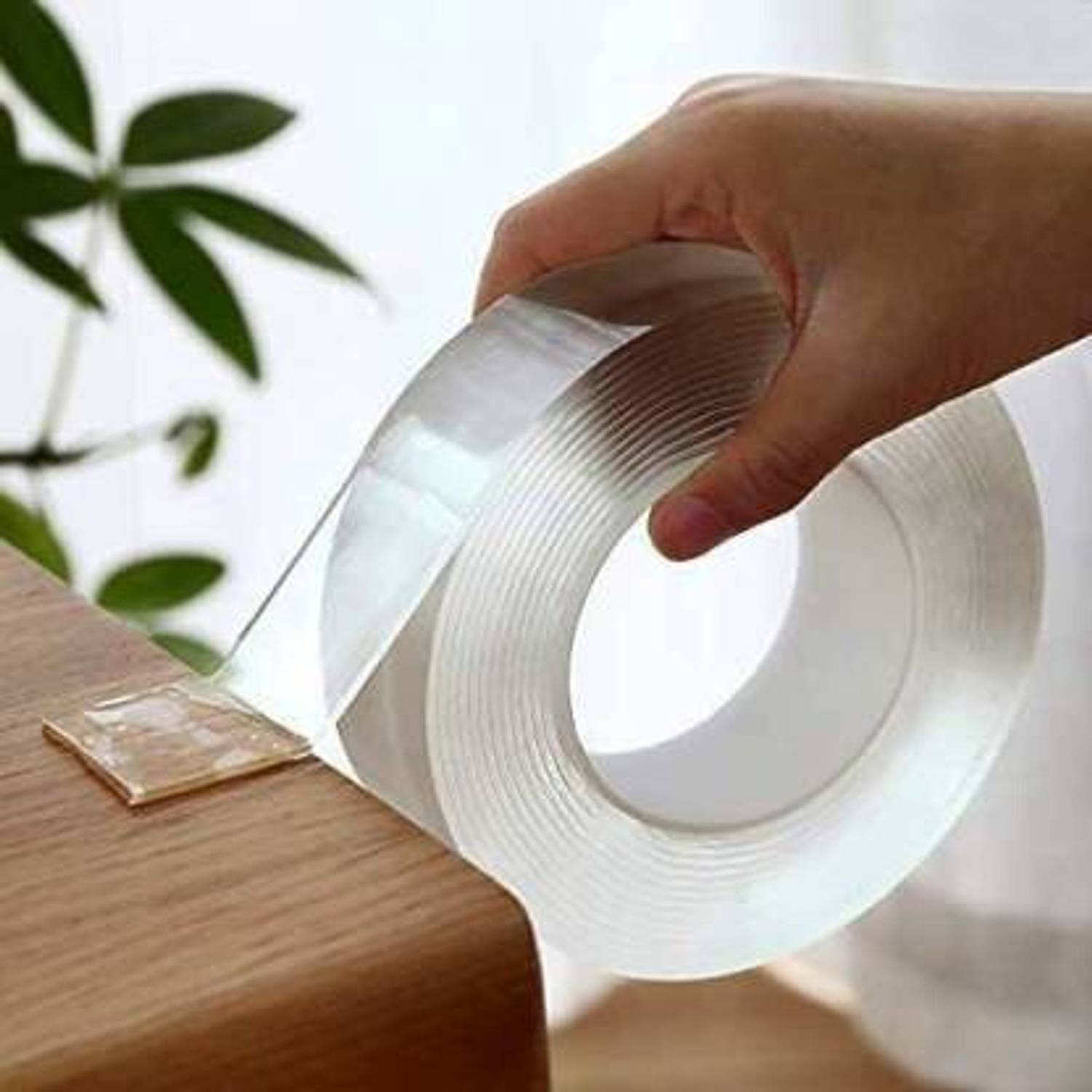 ALPHABITA Double Sided Removable Traceless Adhesive Washable Sticky Grip Tape