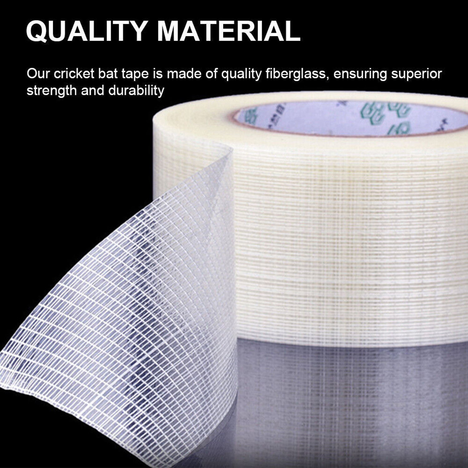 Image of VICTORY Fiberglass Safety Anti Crack Water Proof Cricket Bat Face Fiber Tape Roll Protection Tape