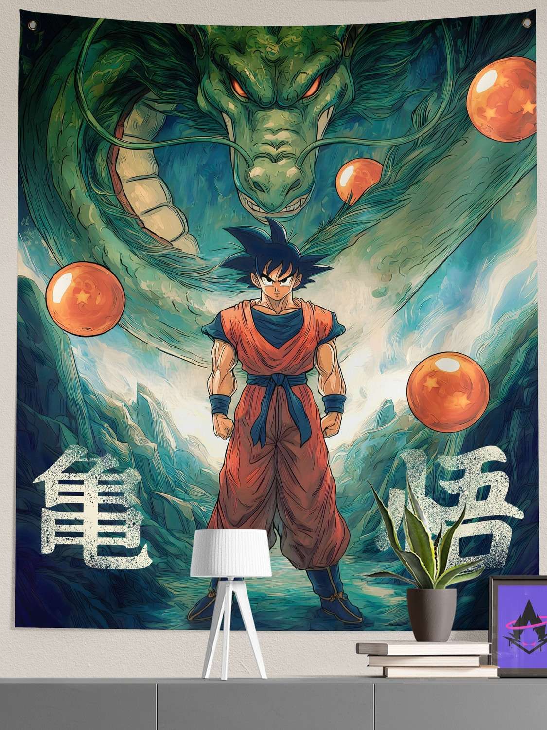 Image of ComicSense Dragon Ball Z Anime Warrior Printed Anime Tapestry Anime Theme Backdrop for Wall Hanging Home Decor Bedroom - 56 X 46 Inches Tapestry
