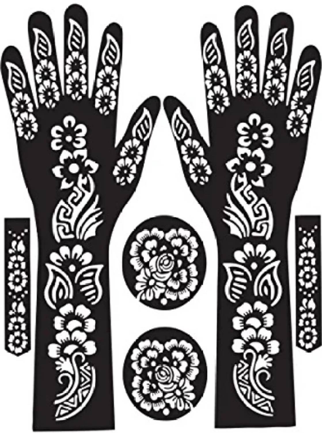 akkad HEENA MEHANDI TATTOO STENCIL STICKER DESIGN