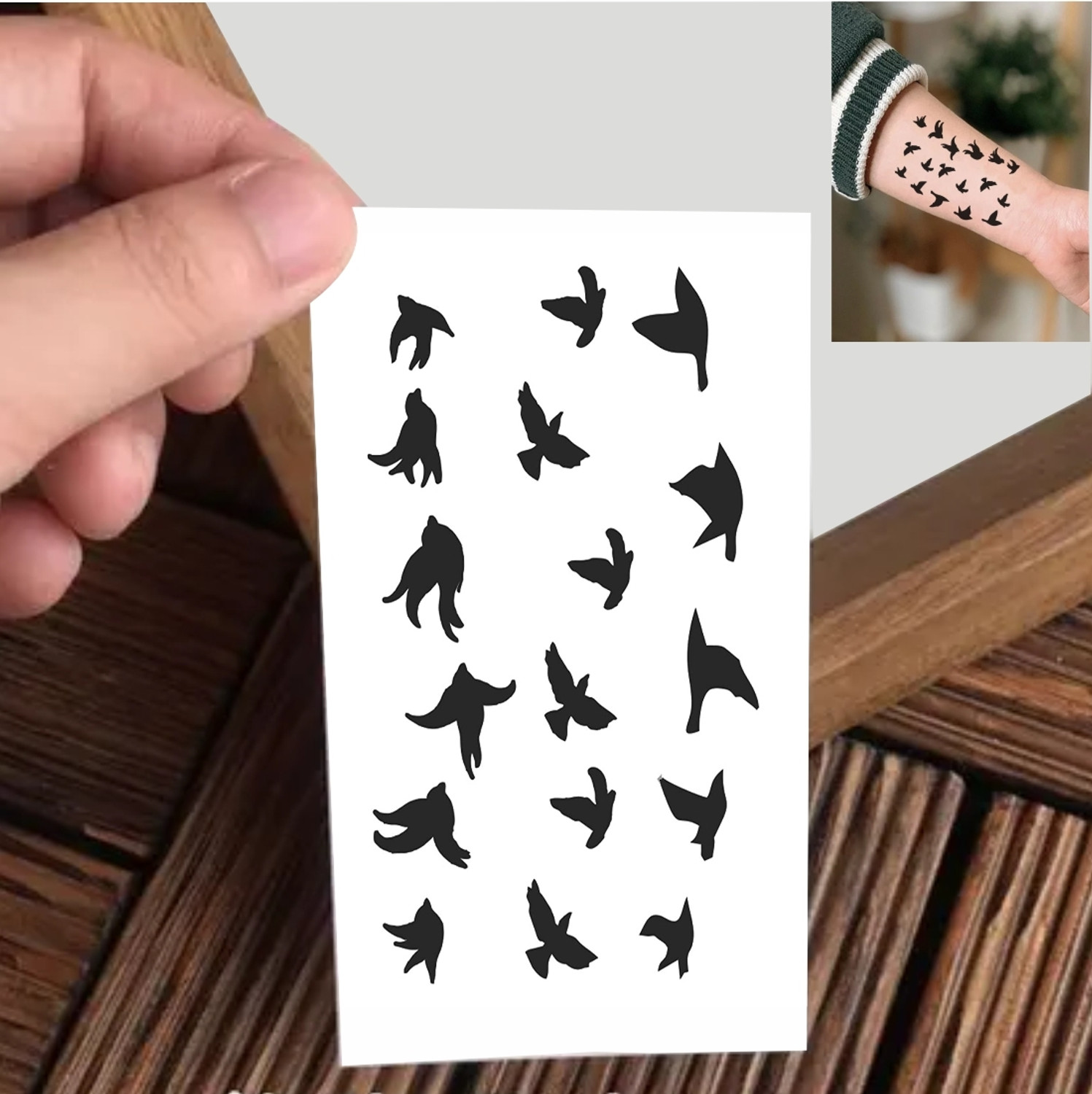 Image of Vanvati Flying Bird Tattoo Sticker For Male And Female Tattoo