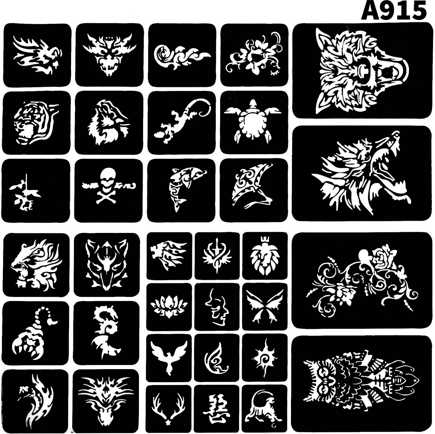 akkad HEENA MEHANDI TATTOO STENCIL STICKER DESIGN