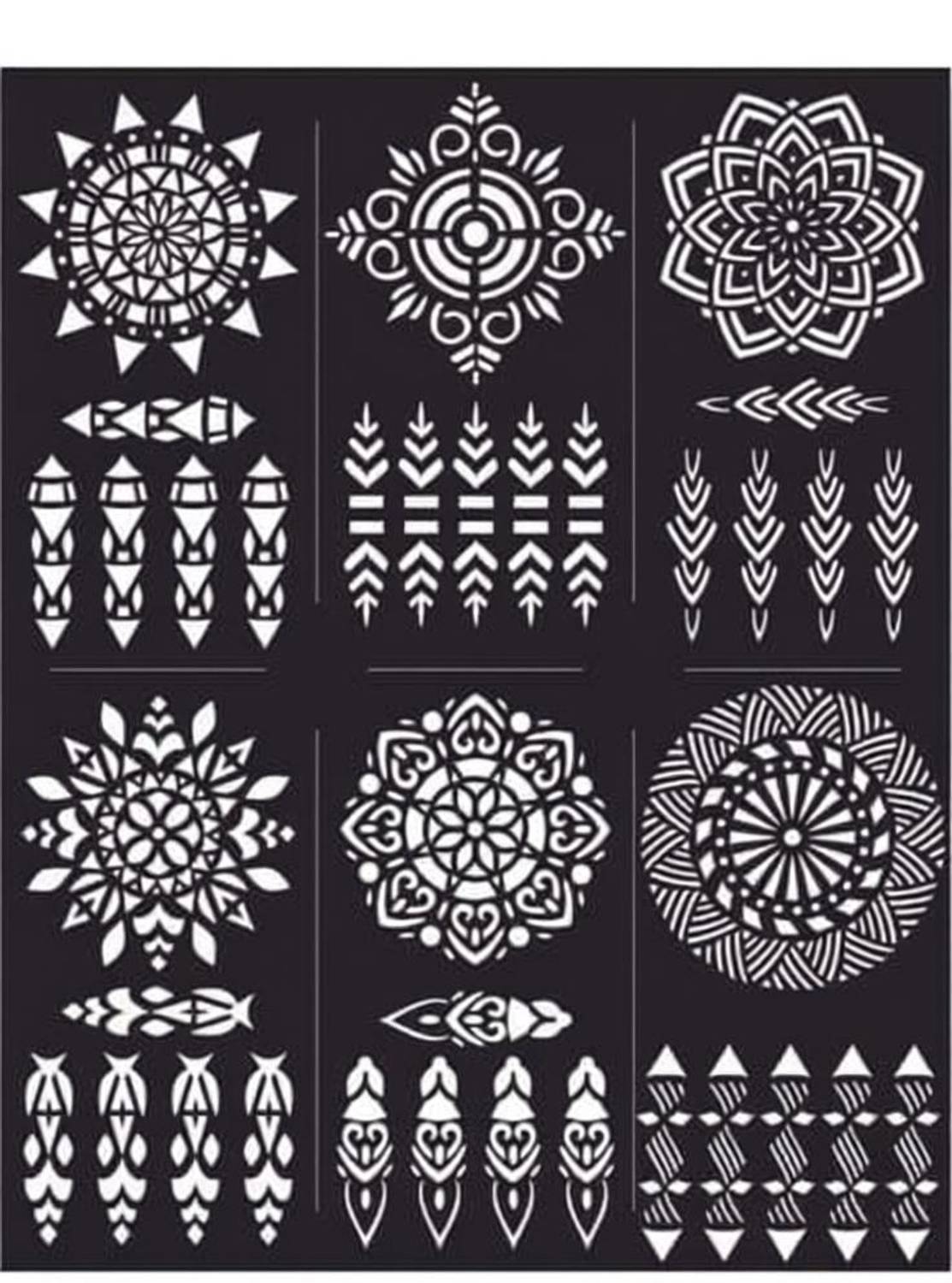 akkad HEENA MEHANDI TATTOO STENCIL STICKER DESIGN