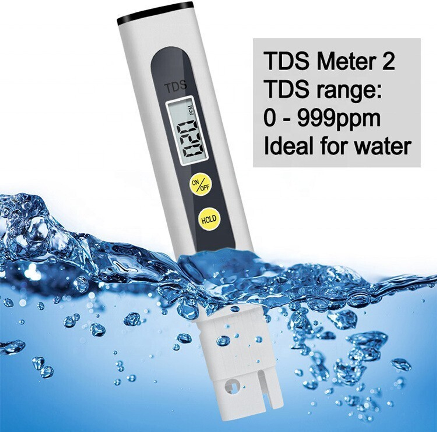 Image of Morwater Digital TDS for Water Quality Testing (0~999ppm) with Hold Feature Digital TDS Meter